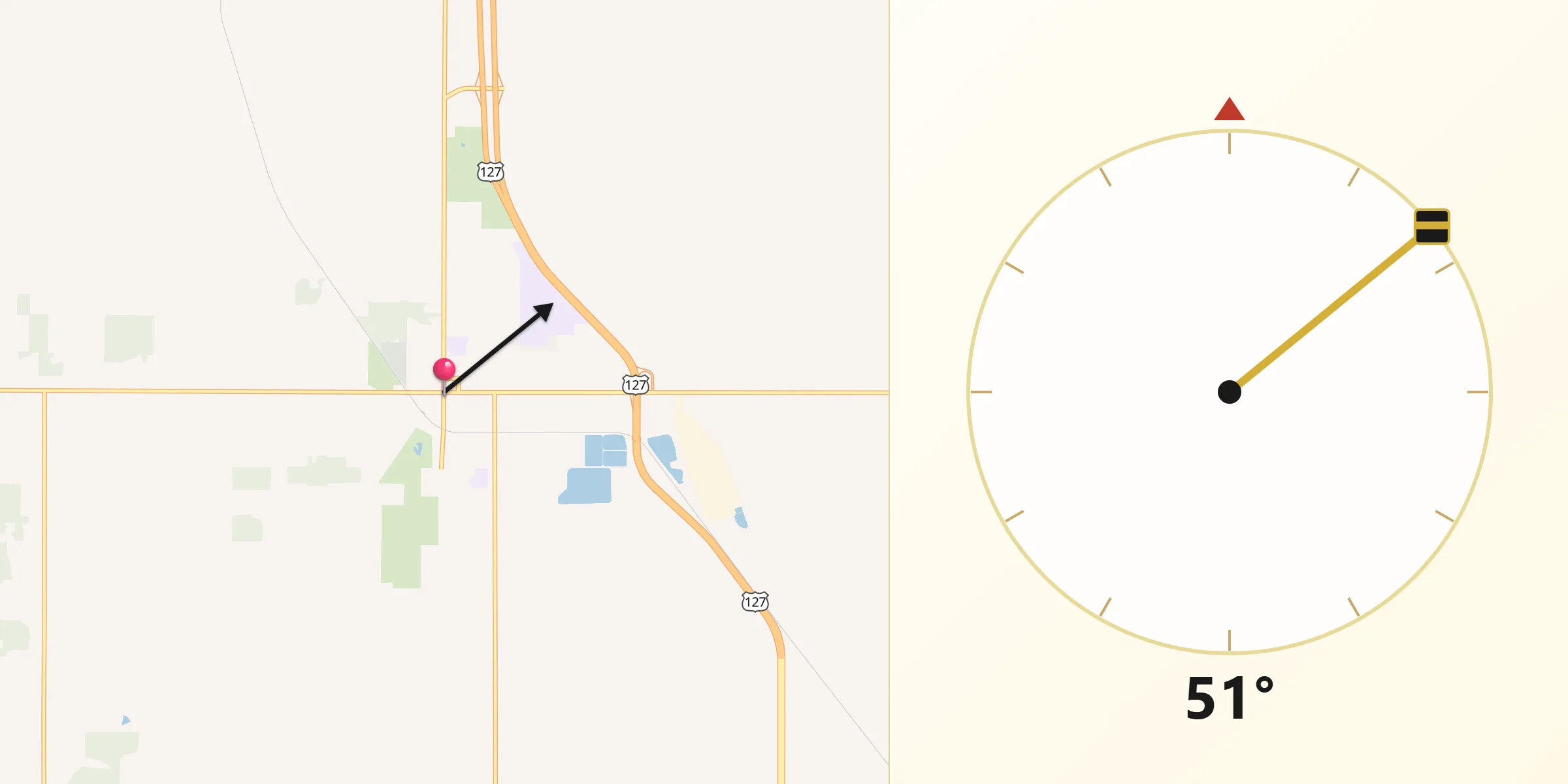 Qibla Direction from Ithaca