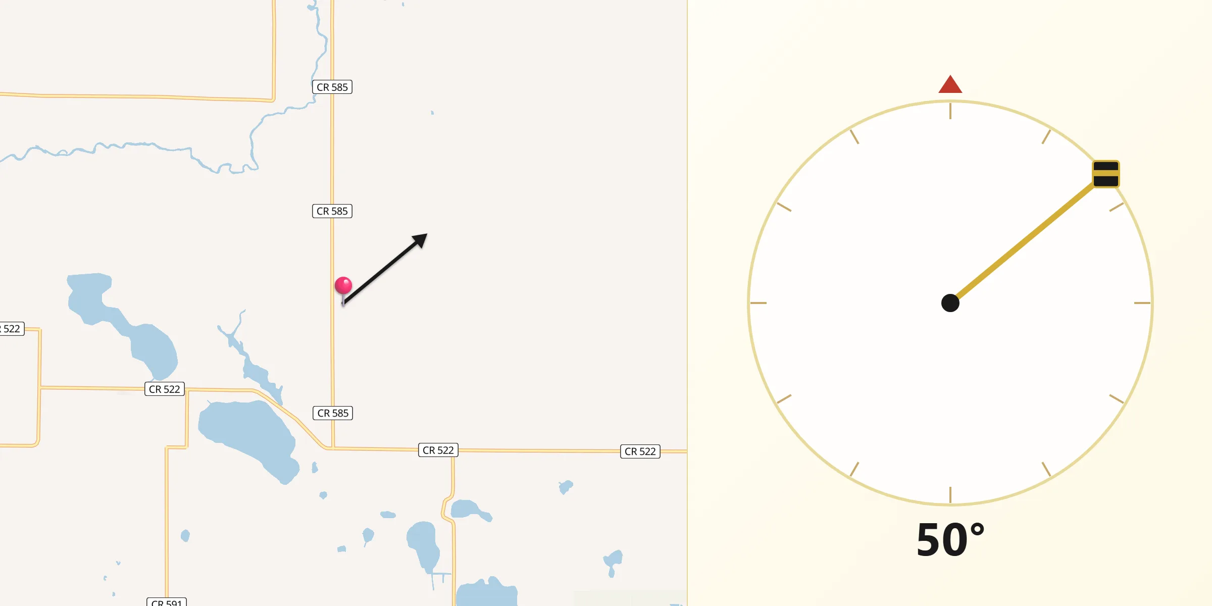 Qibla Direction from Montcalm