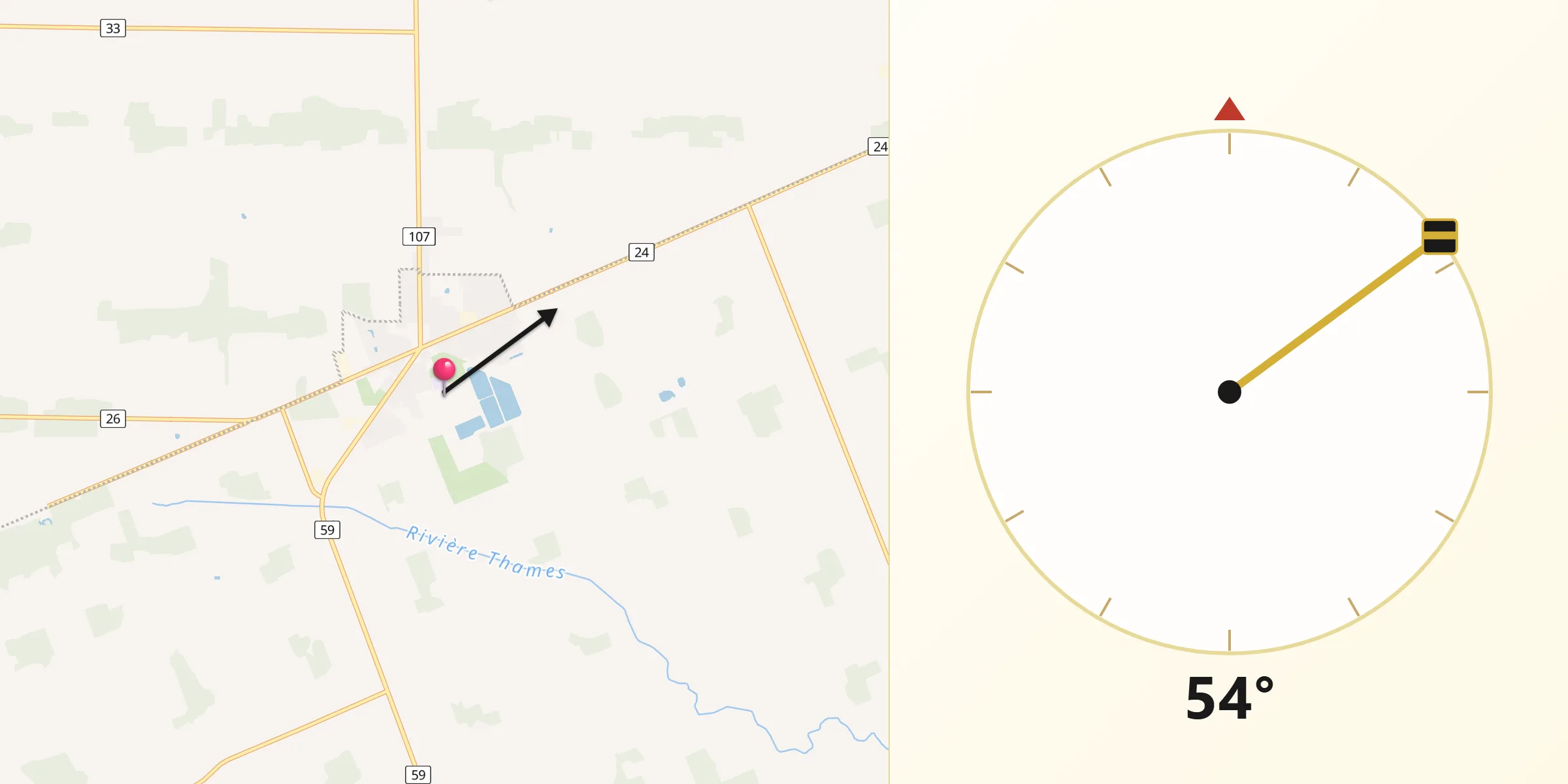 Qibla Direction from Tavistock