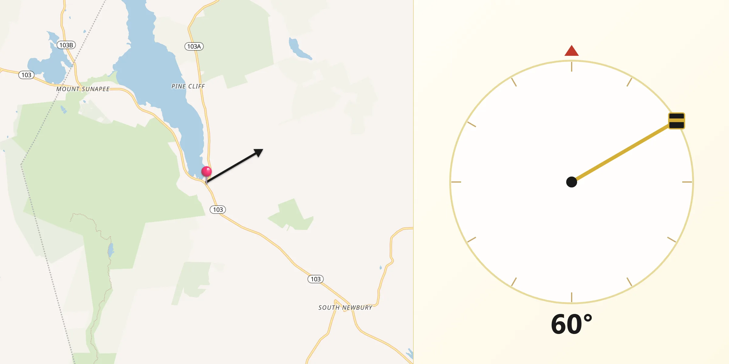 Qibla Direction from Newbury