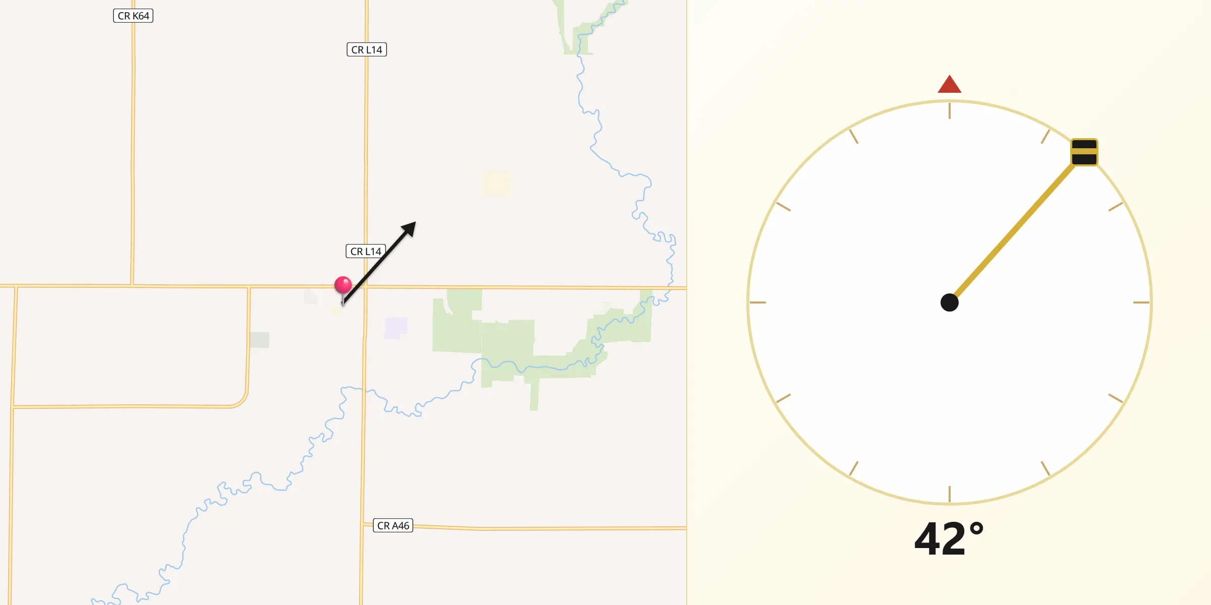 Qibla Direction from George