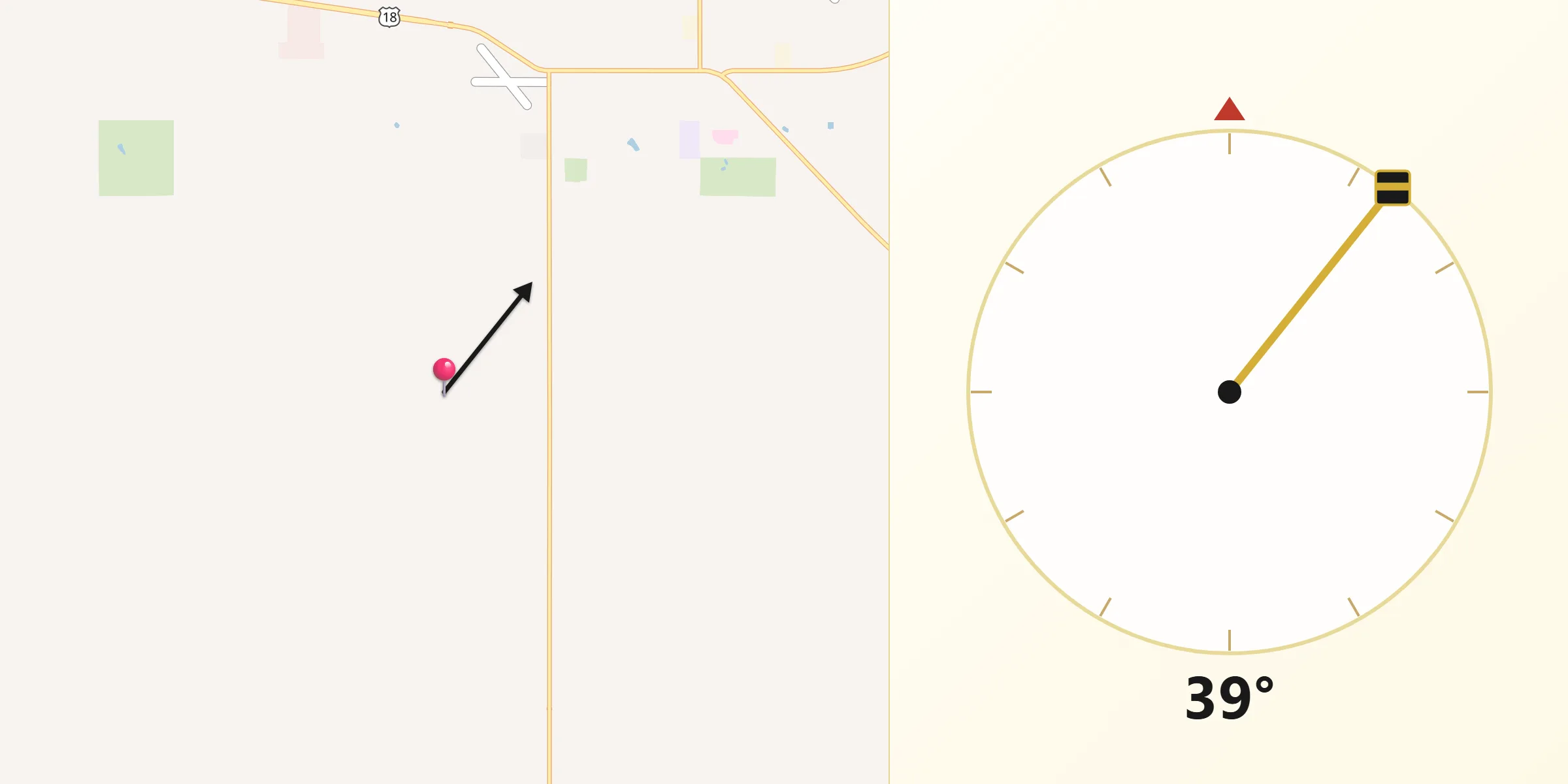Qibla Direction from Tripp