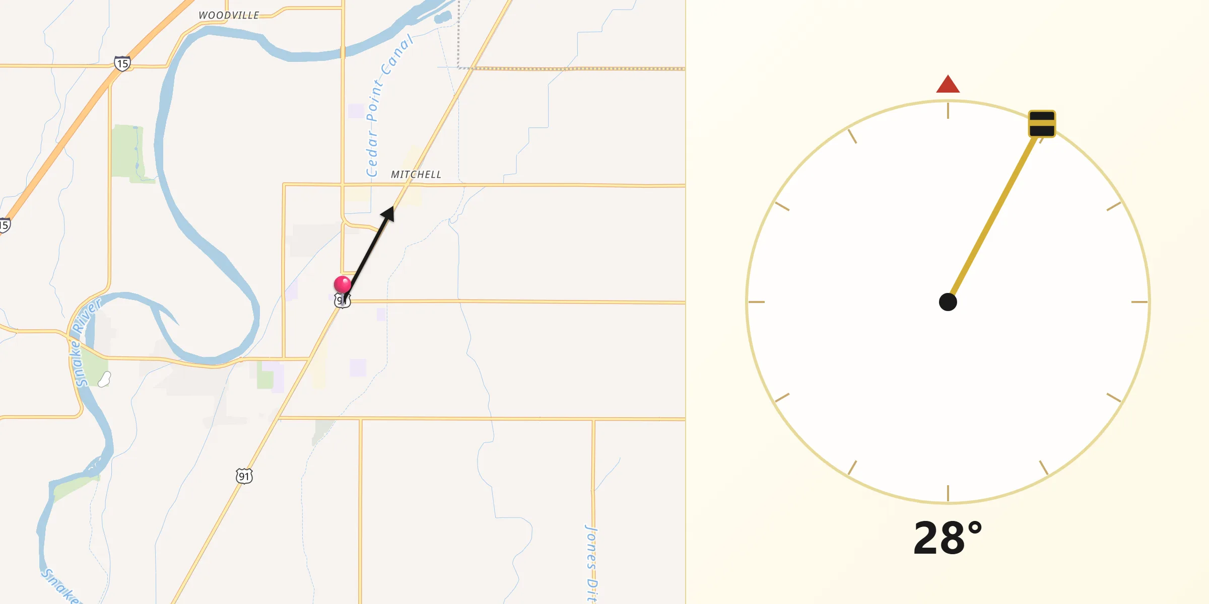 Qibla Direction from Shelley