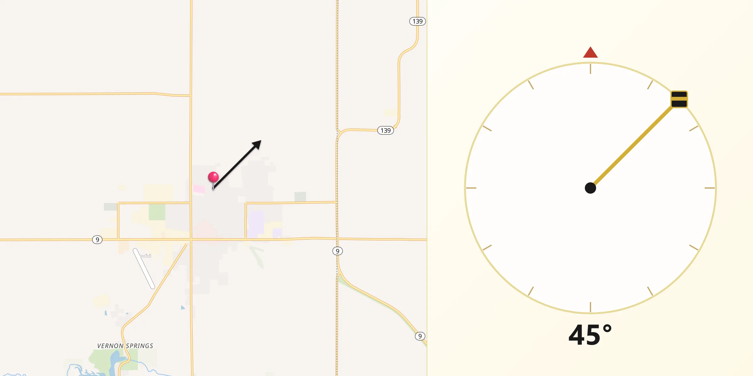 Qibla Direction from Cresco