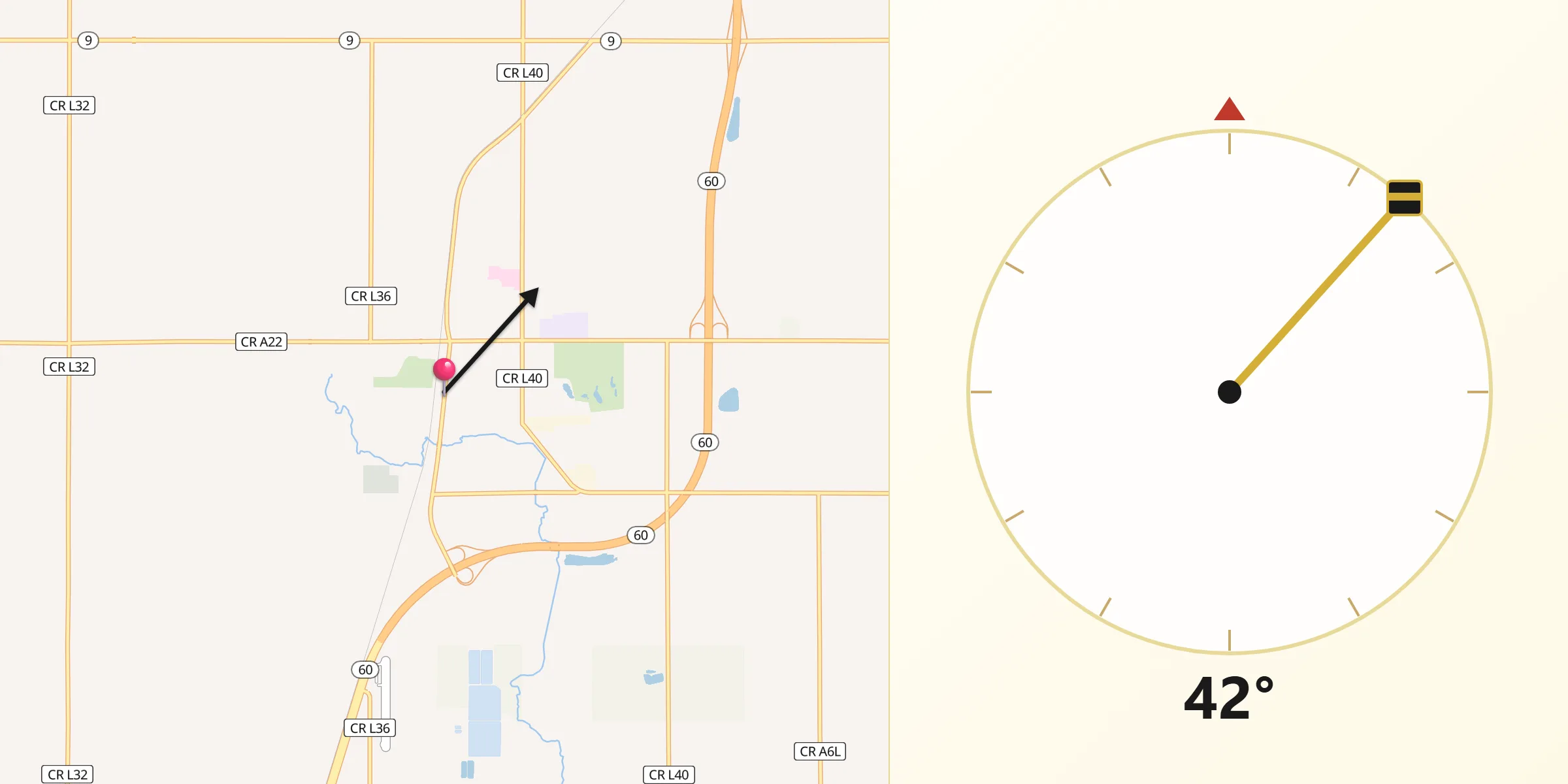 Qibla Direction from Sibley