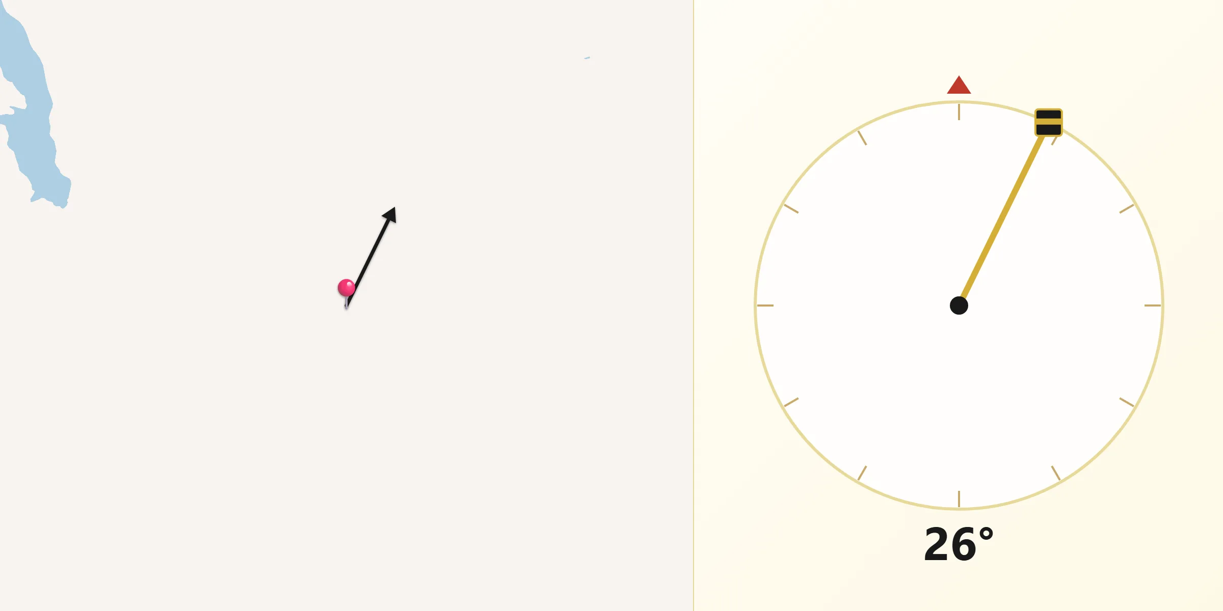 Qibla Direction from Blaine