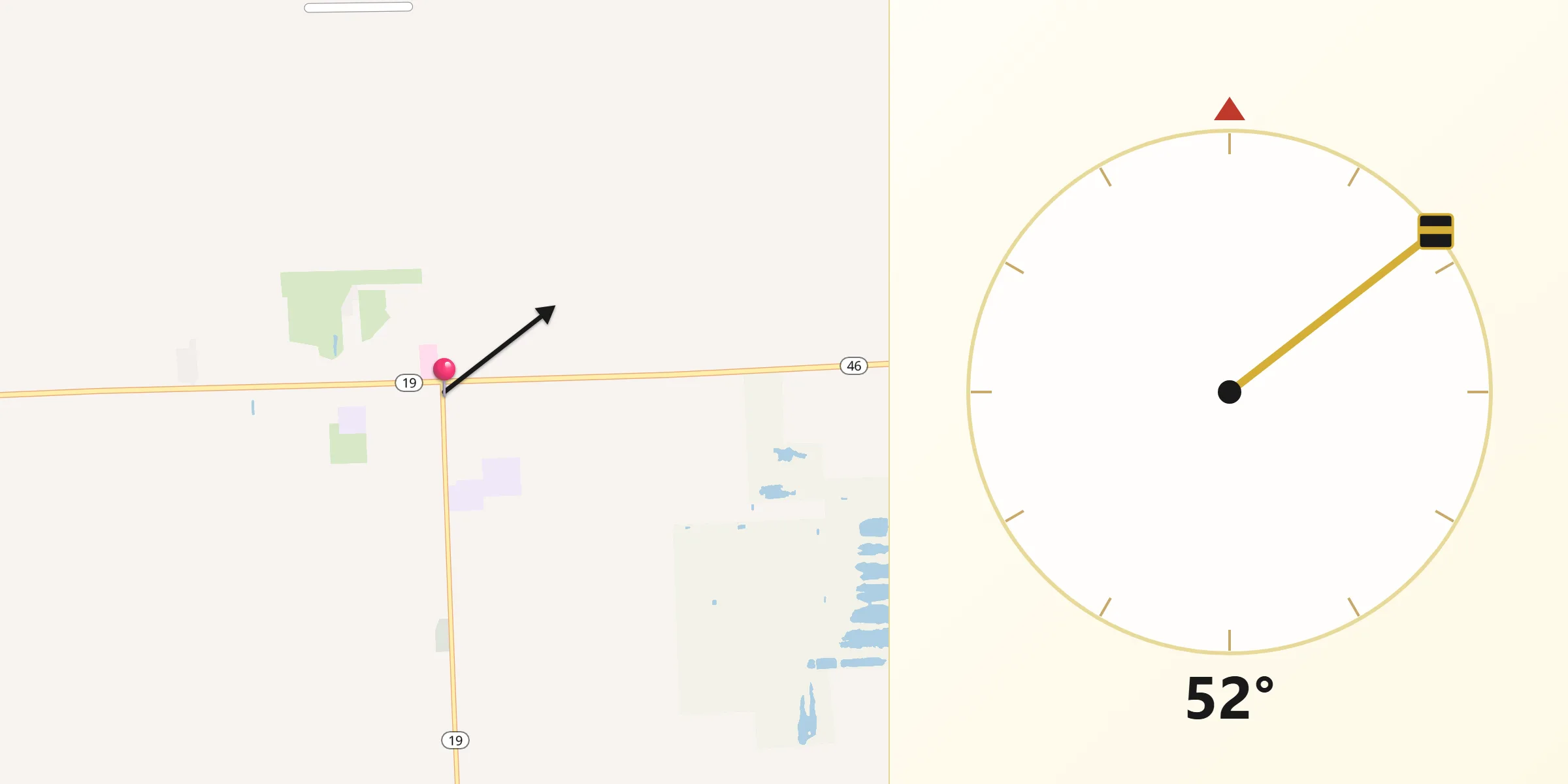 Qibla Direction from Sandusky