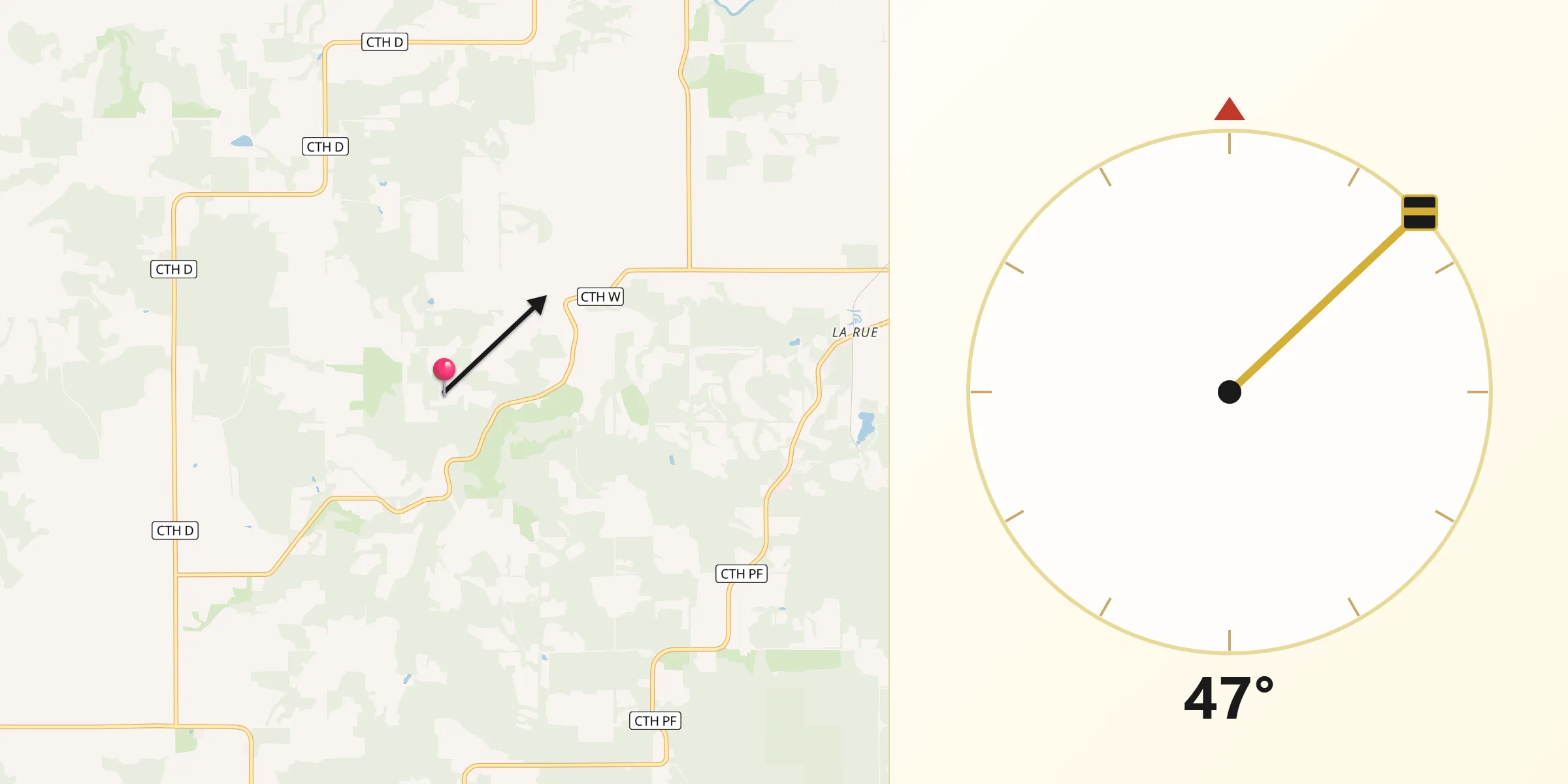 Qibla Direction from Sauk