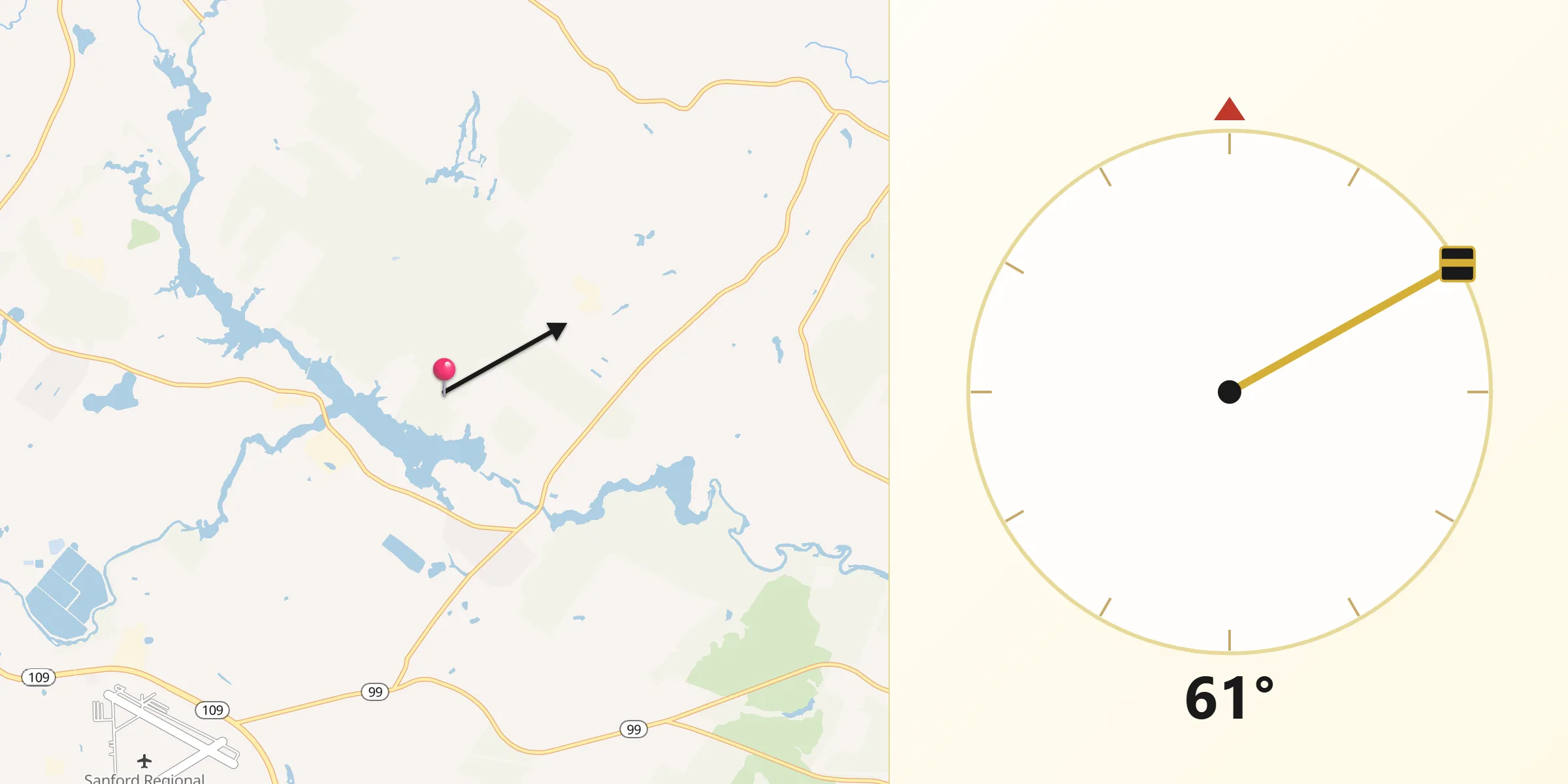 Qibla Direction from York County