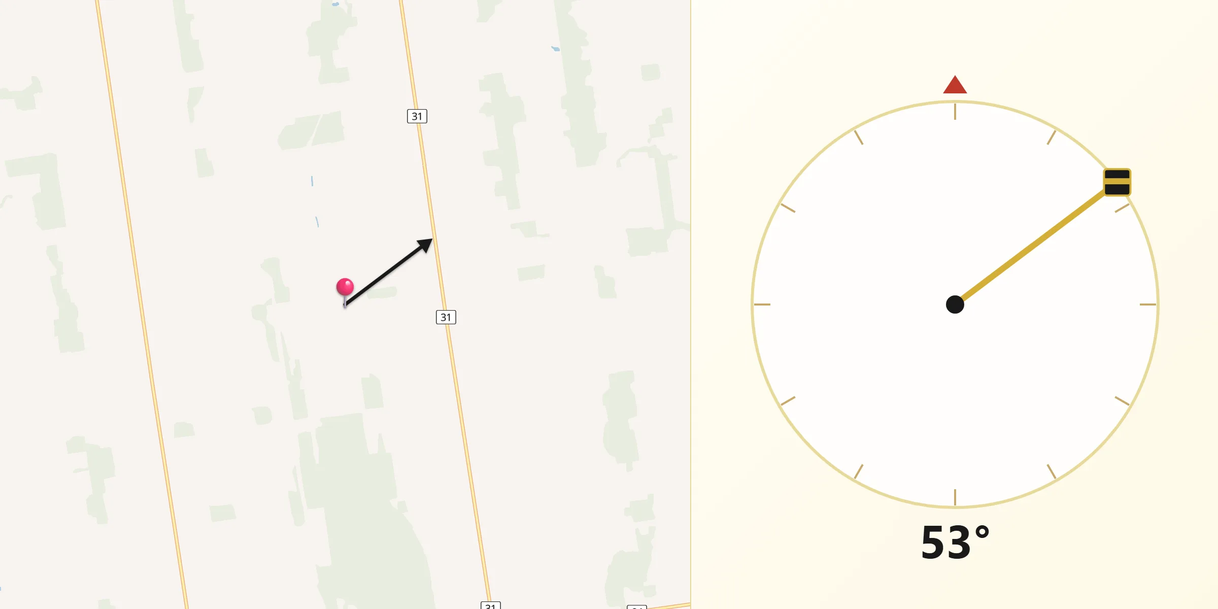 Qibla Direction from Bluewater