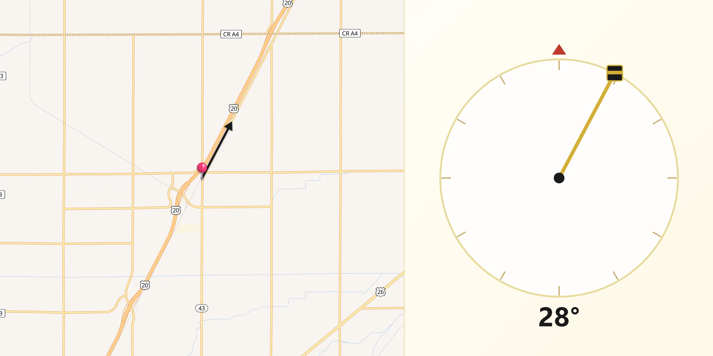 Qibla Direction from Ucon