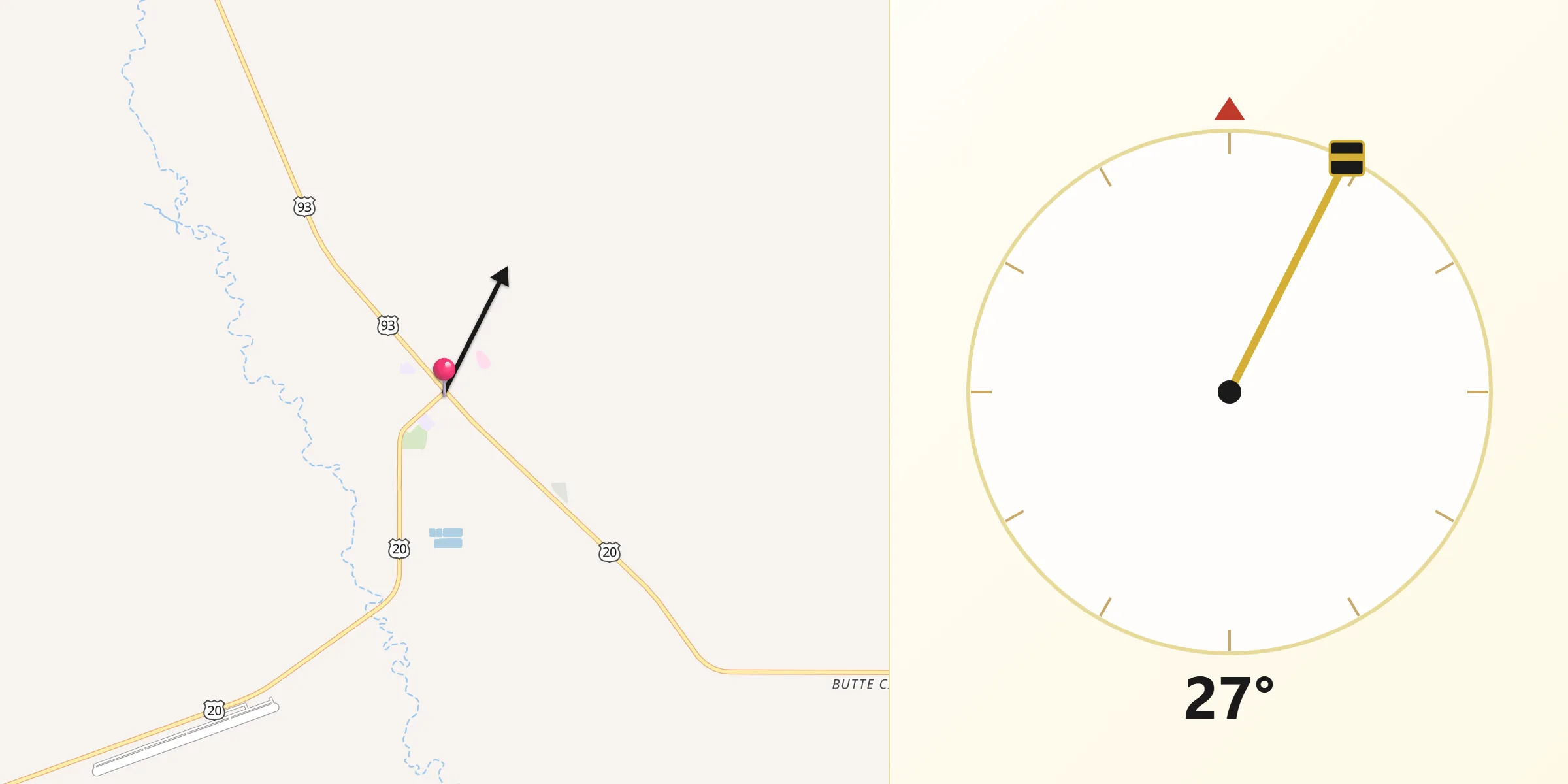 Qibla Direction from Arco