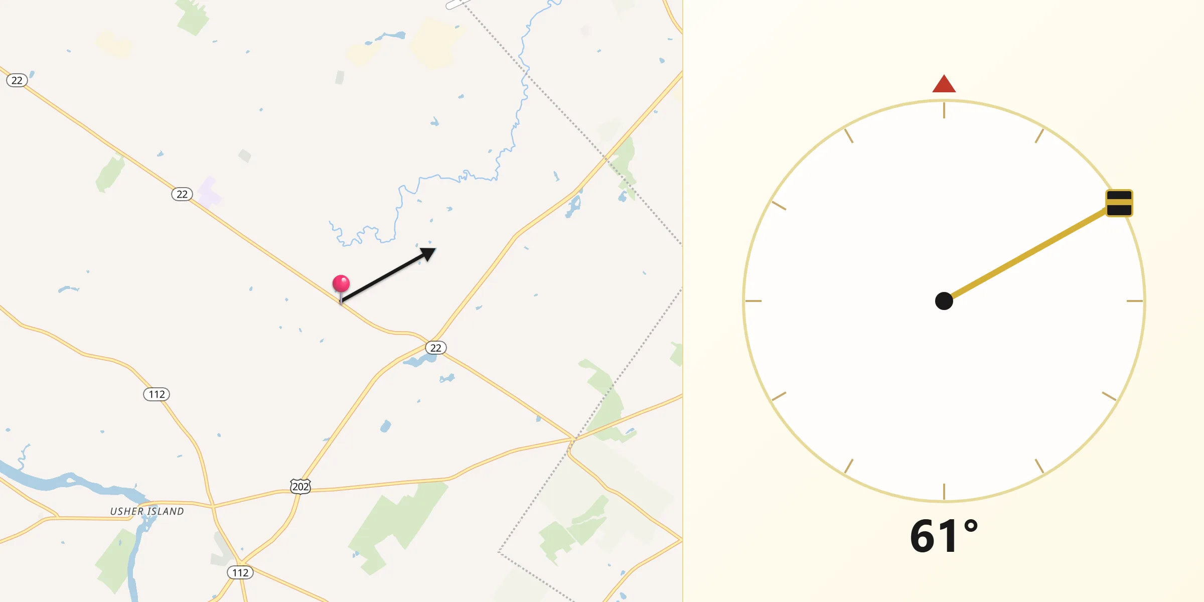 Qibla Direction from Buxton