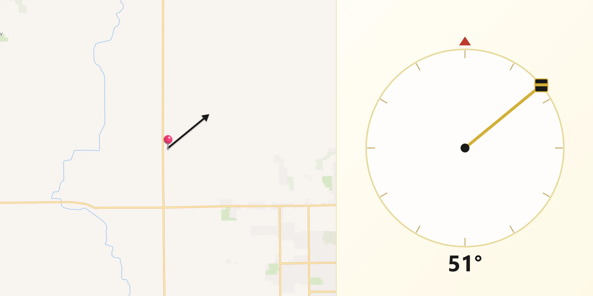 Qibla Direction from Isabella