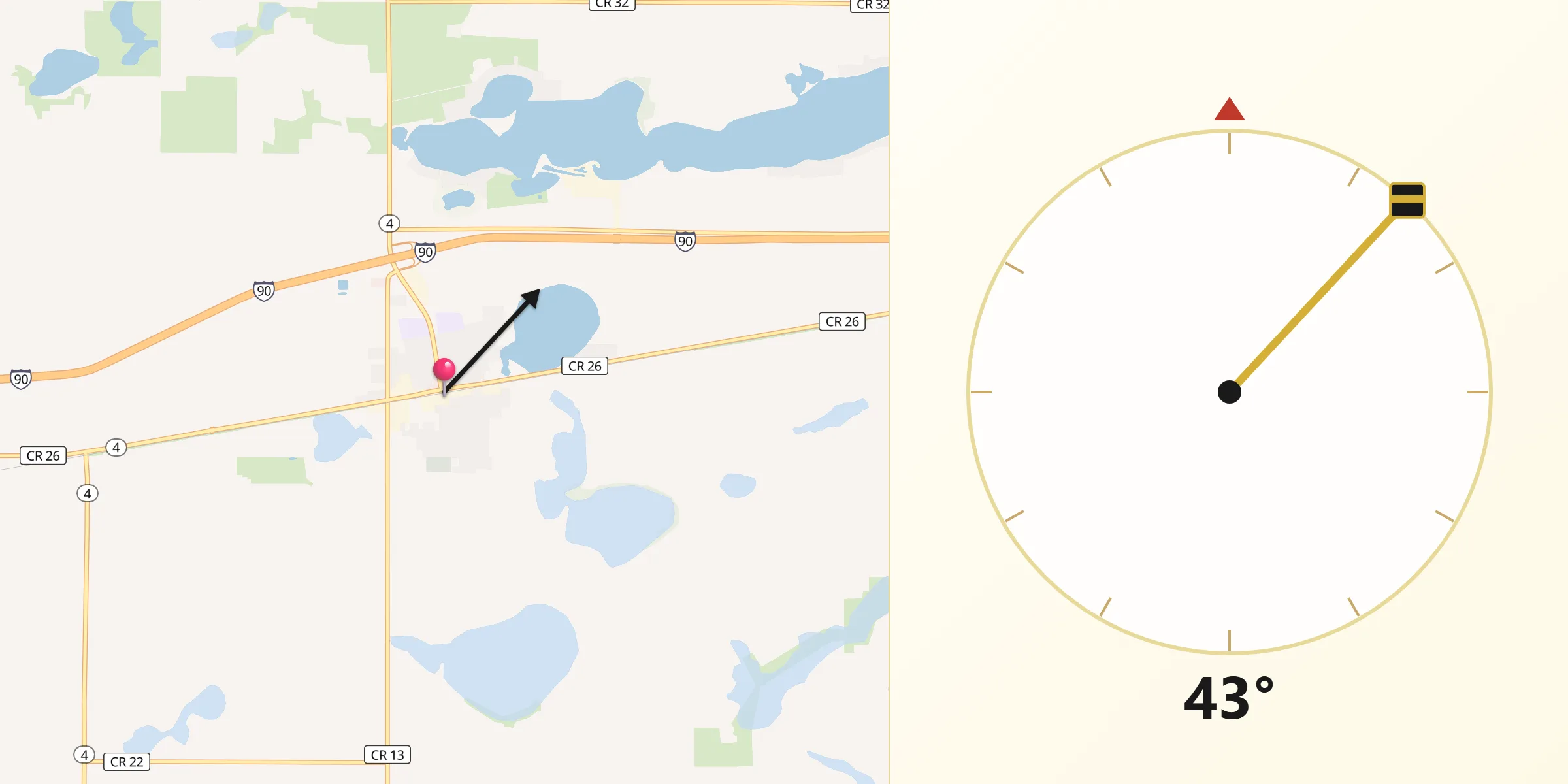 Qibla Direction from Sherburn