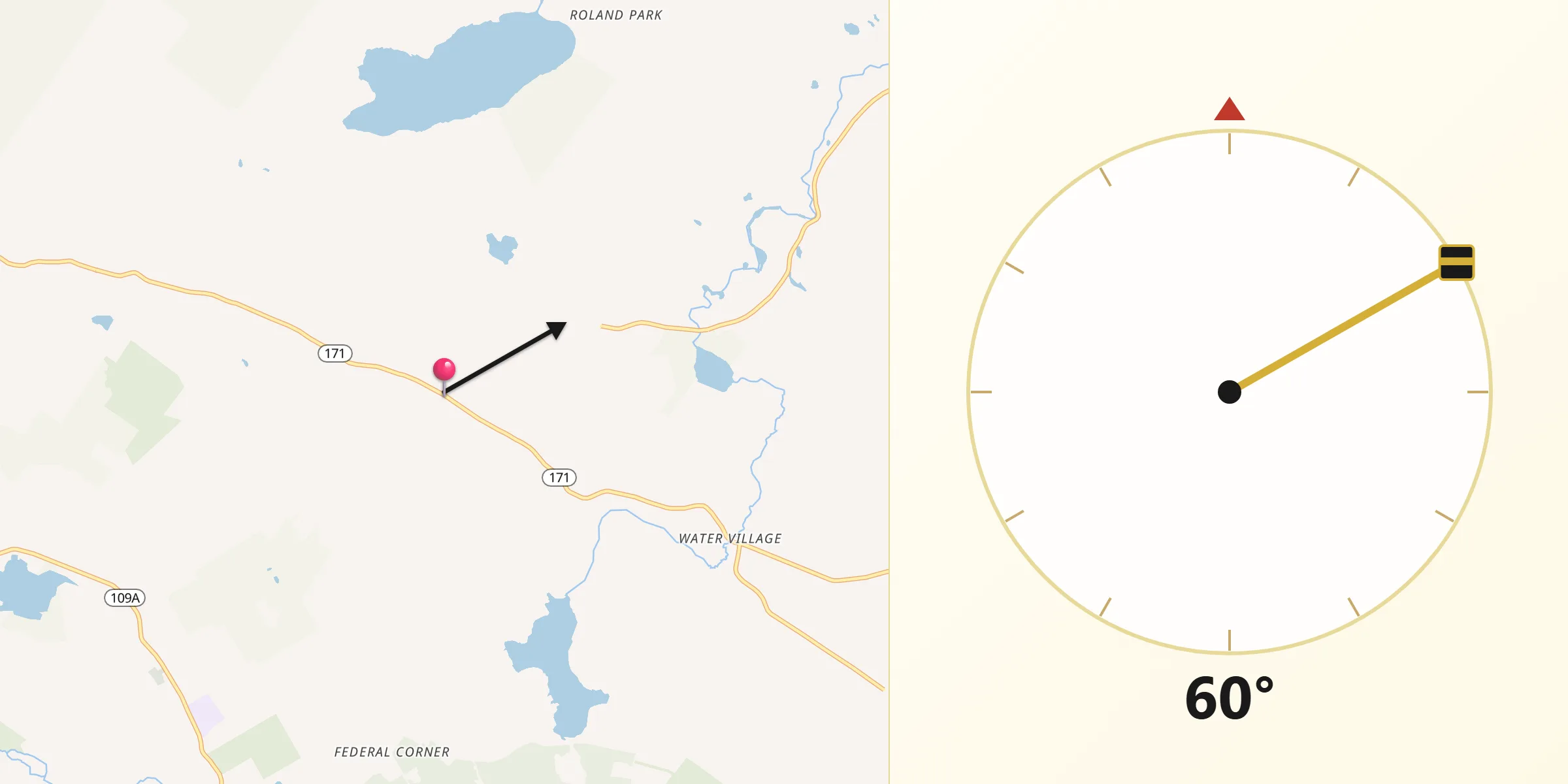 Qibla Direction from Tuftonboro
