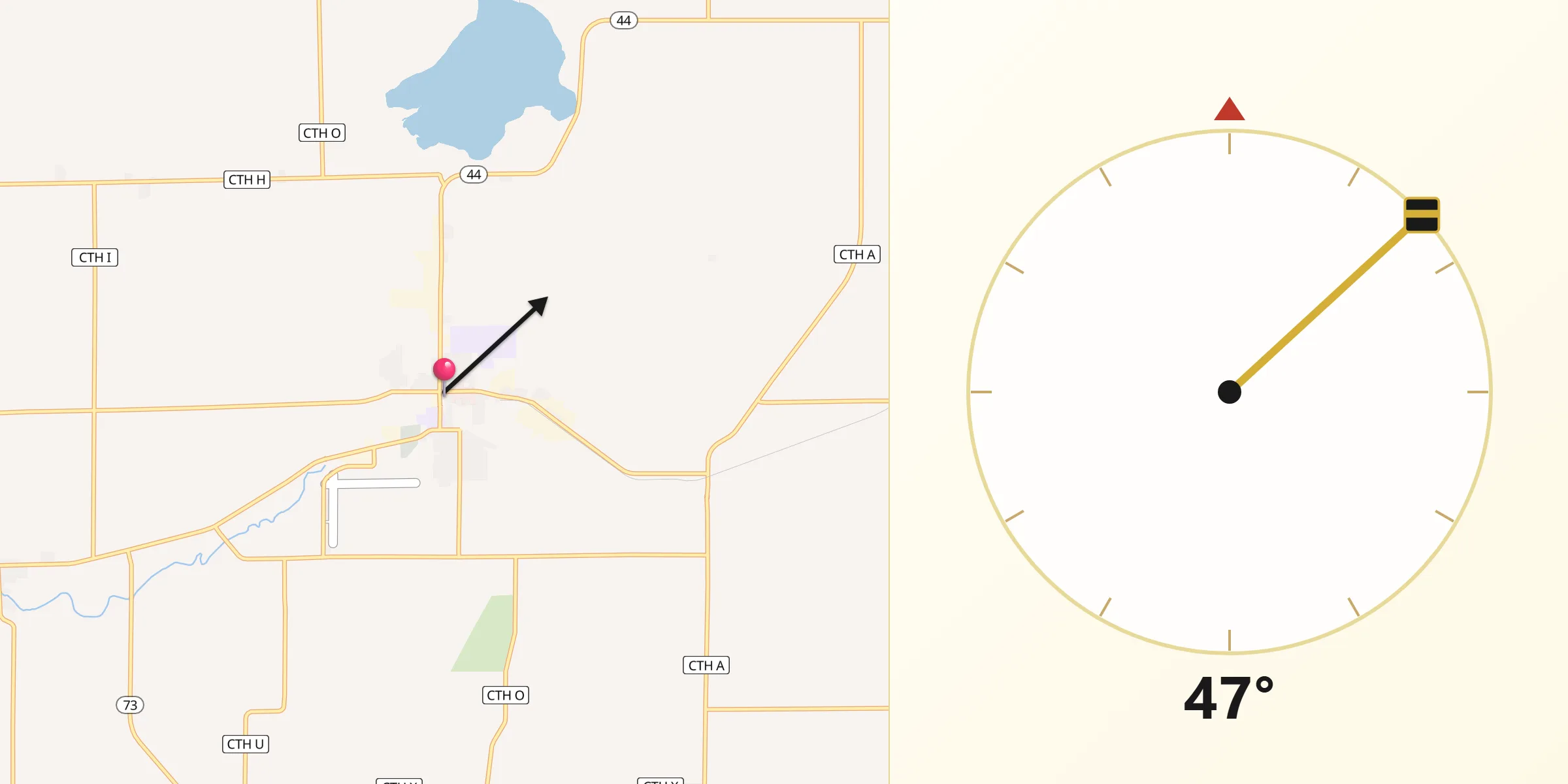 Qibla Direction from Markesan