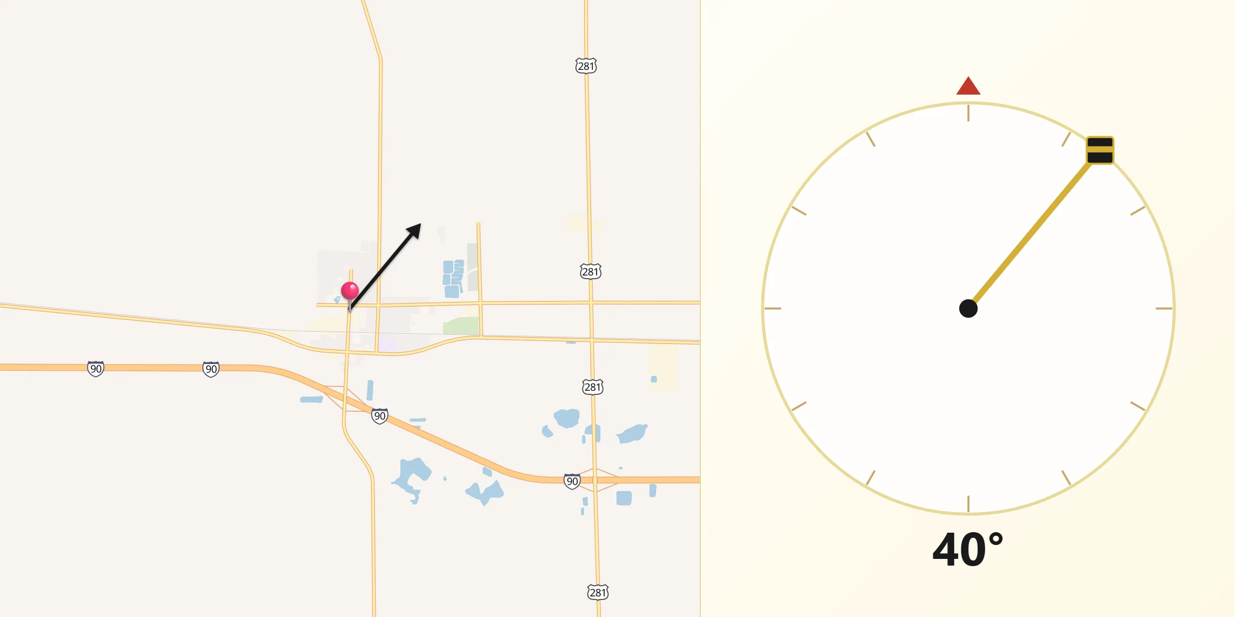 Qibla Direction from Plankinton