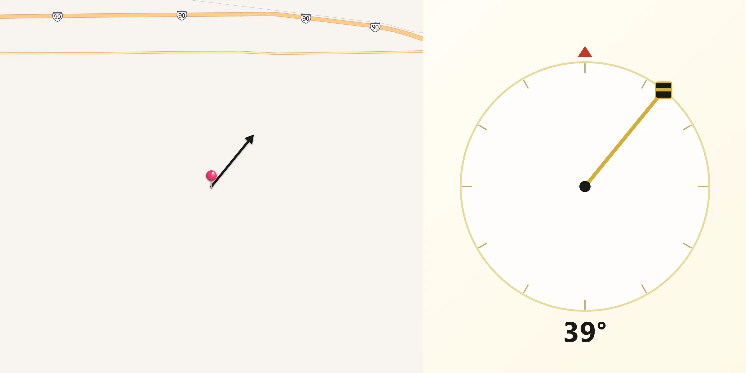 Qibla Direction from Brule
