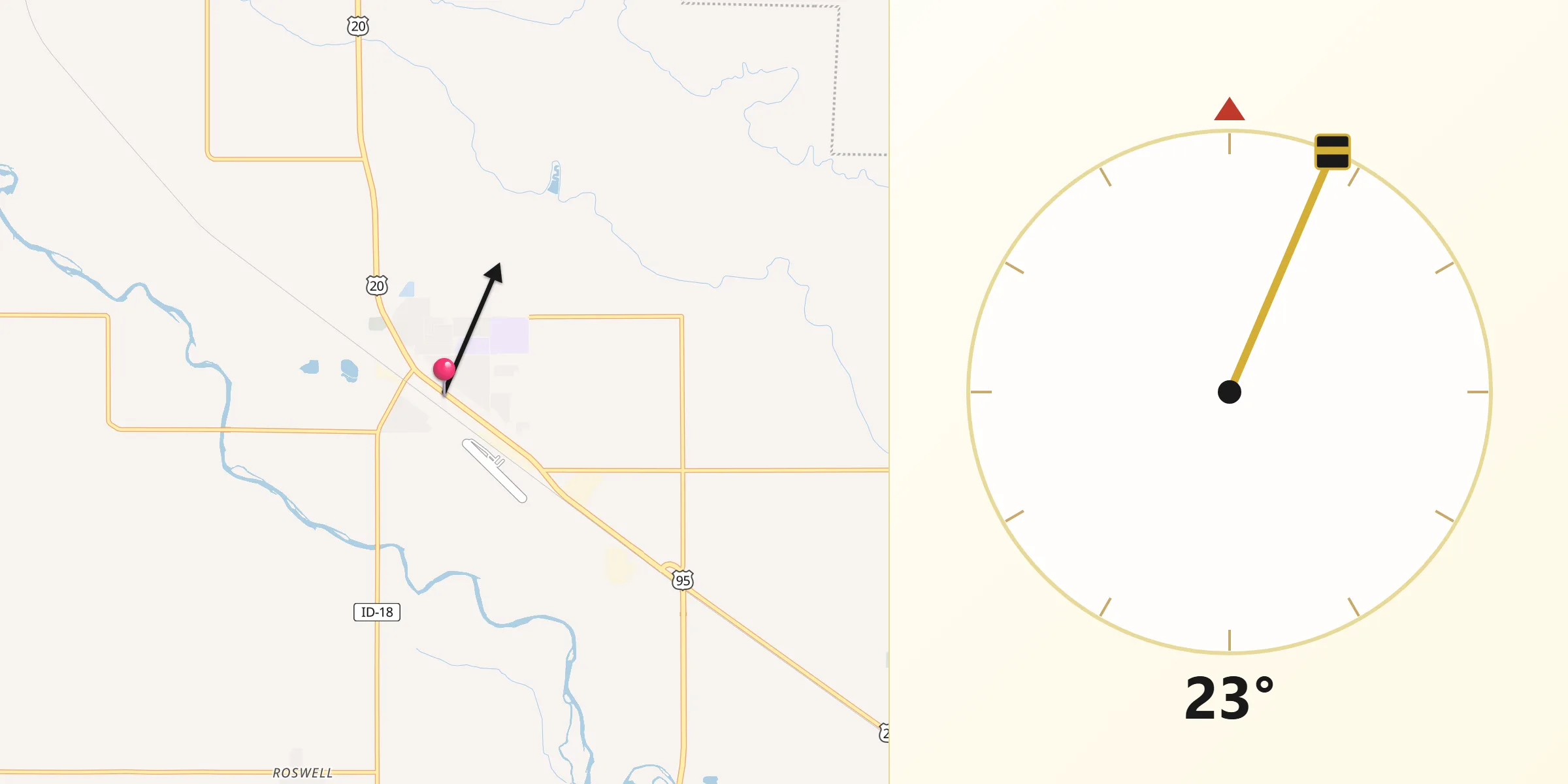 Qibla Direction from Parma