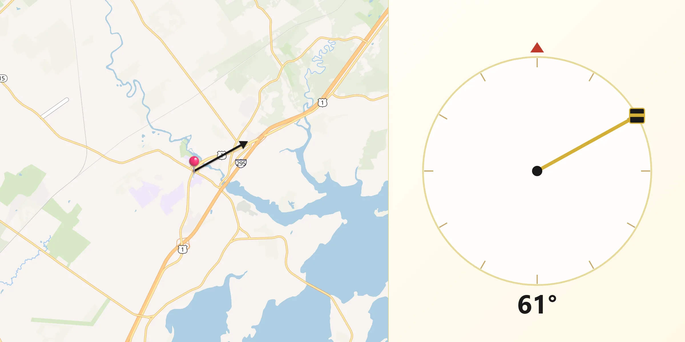 Qibla Direction from Yarmouth