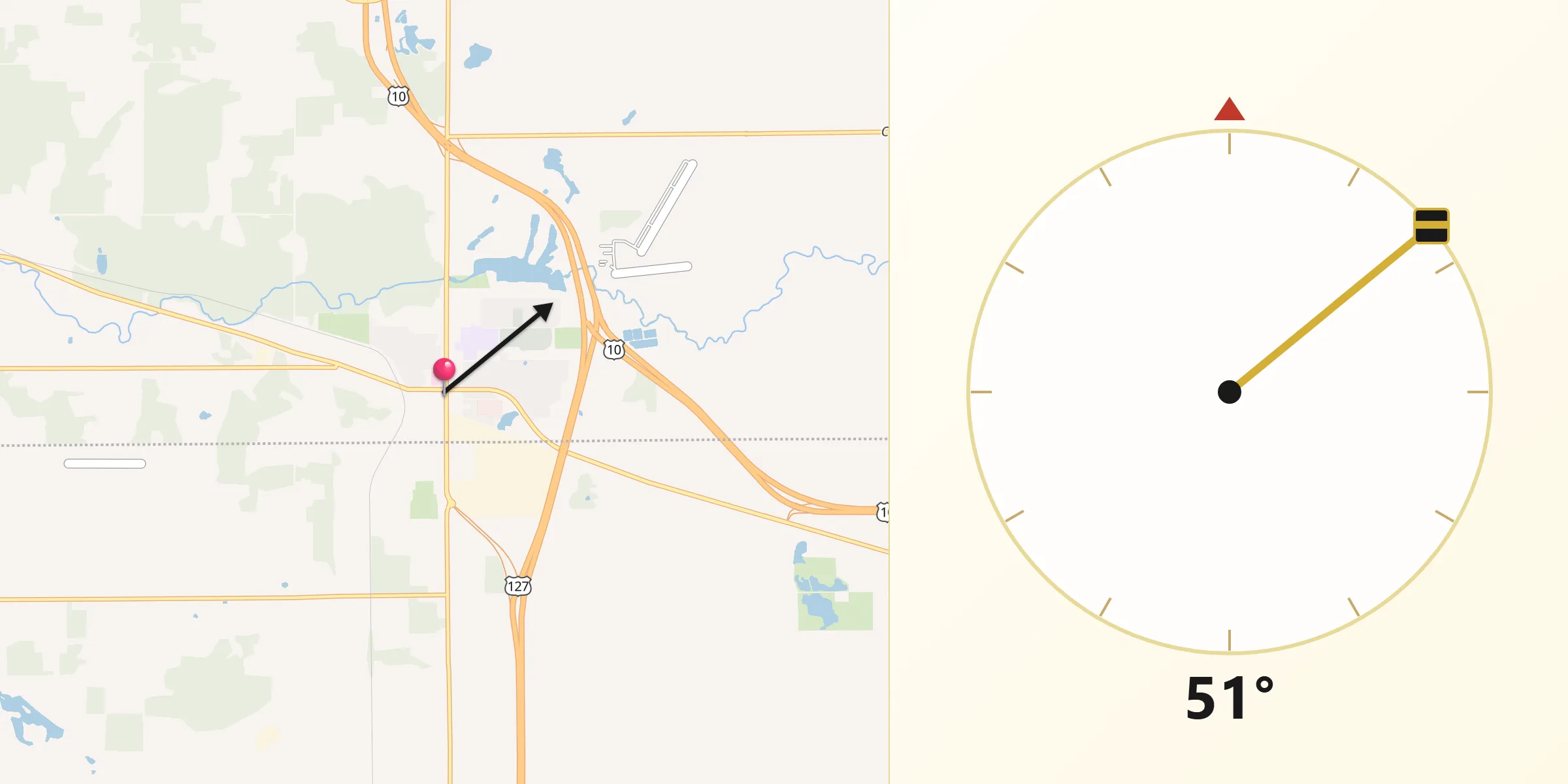 Qibla Direction from Clare