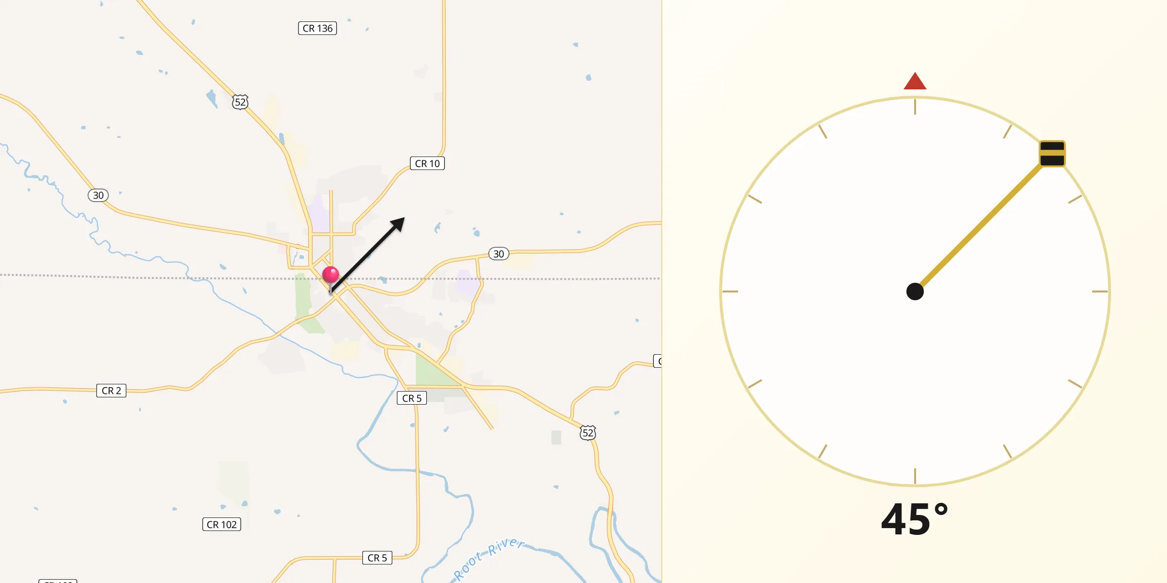 Qibla Direction from Chatfield