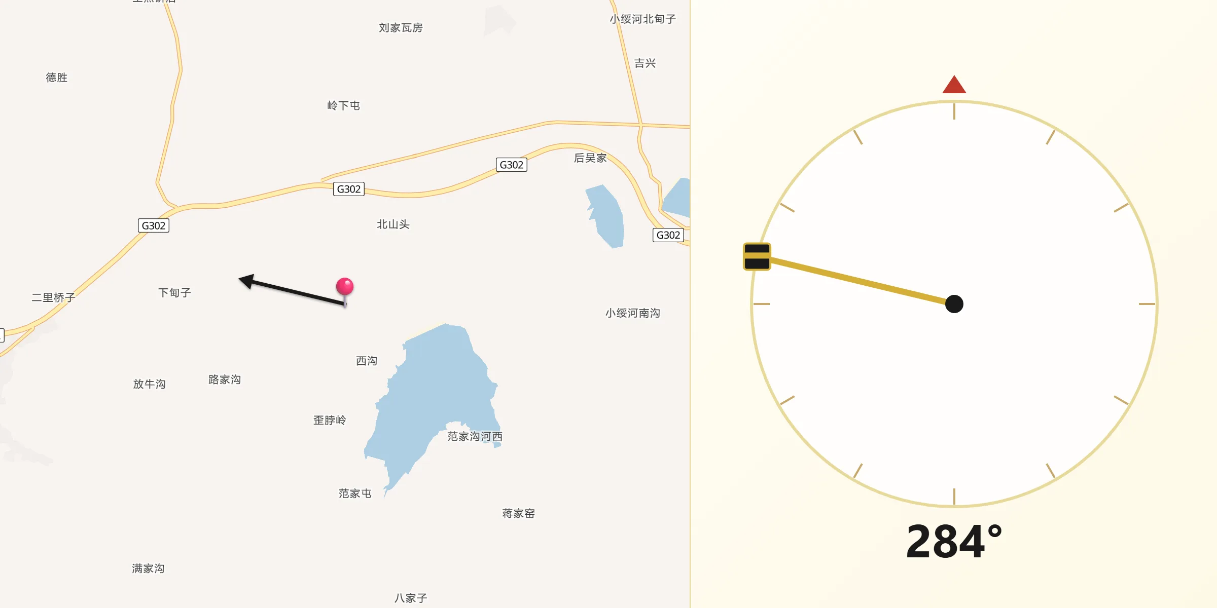 从富乡村朝向麦加的方向