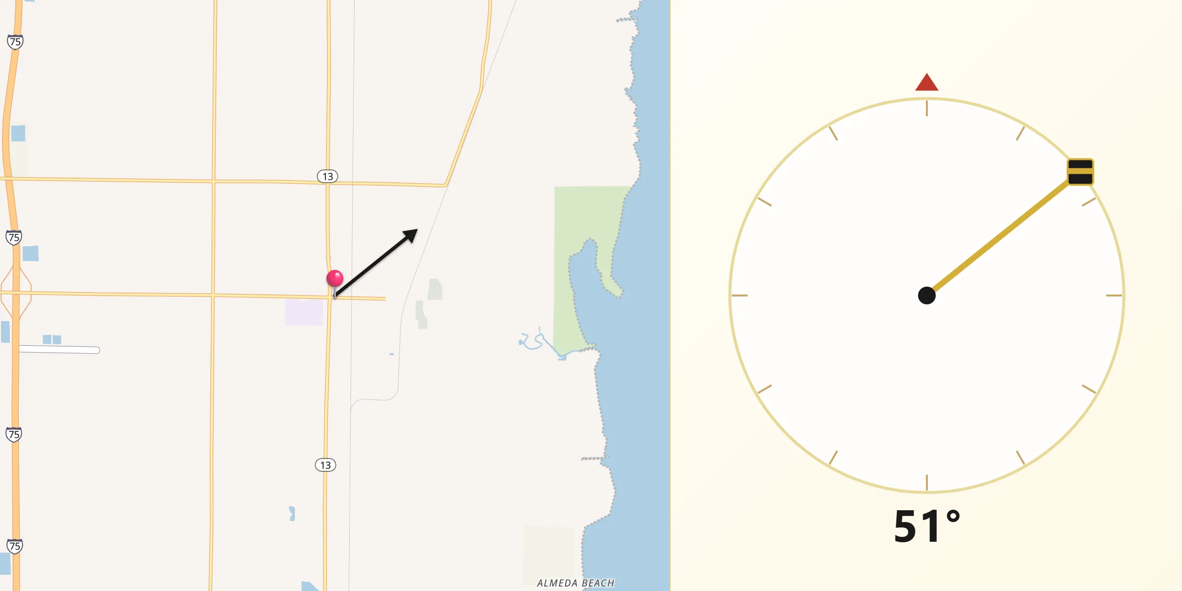 Qibla Direction from Pinconning