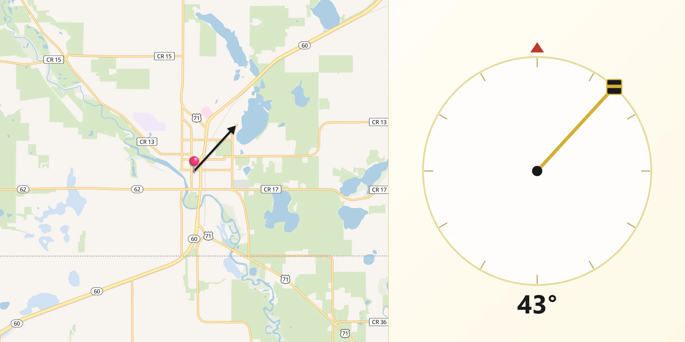 Qibla Direction from Windom