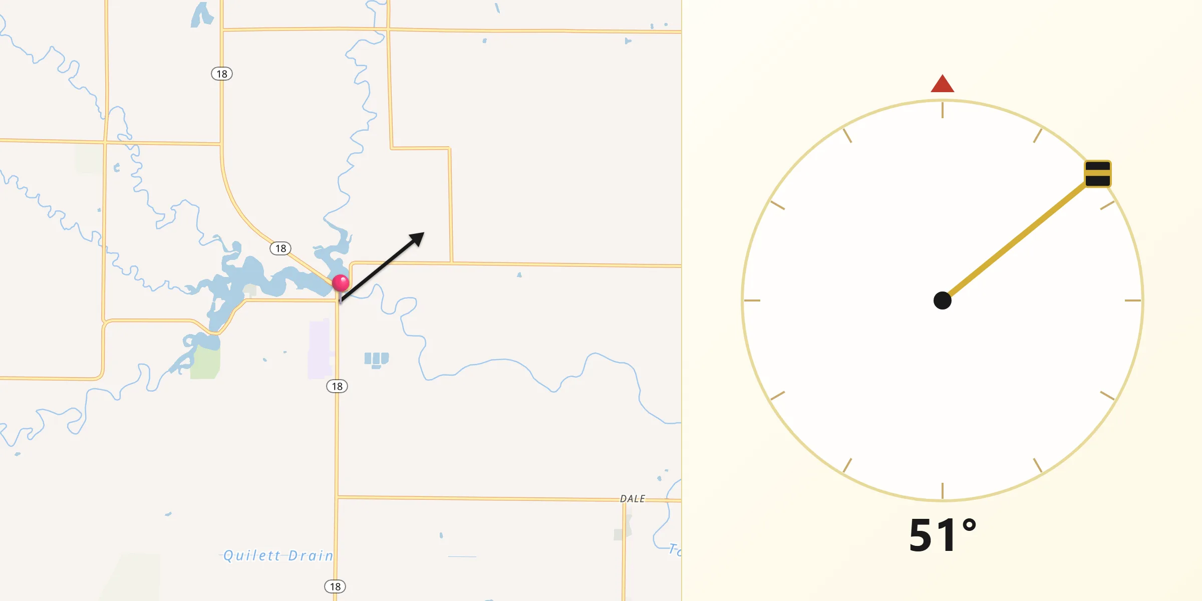 Qibla Direction from Beaverton