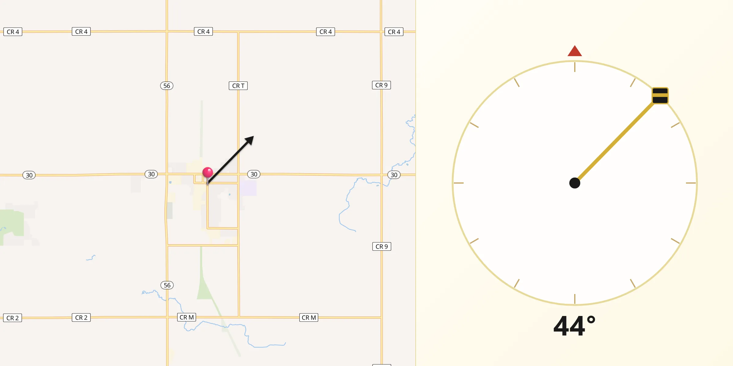 Qibla Direction from Hayfield