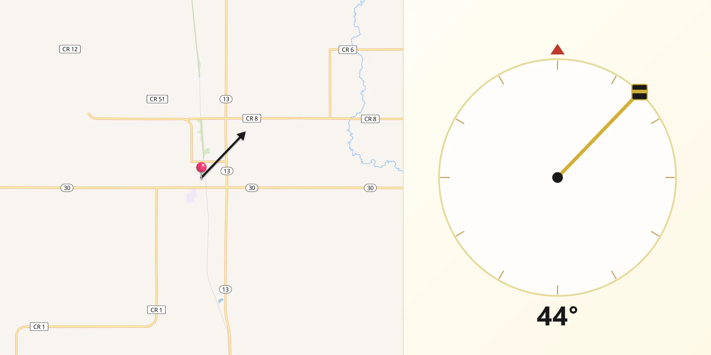 Qibla Direction from New Richland