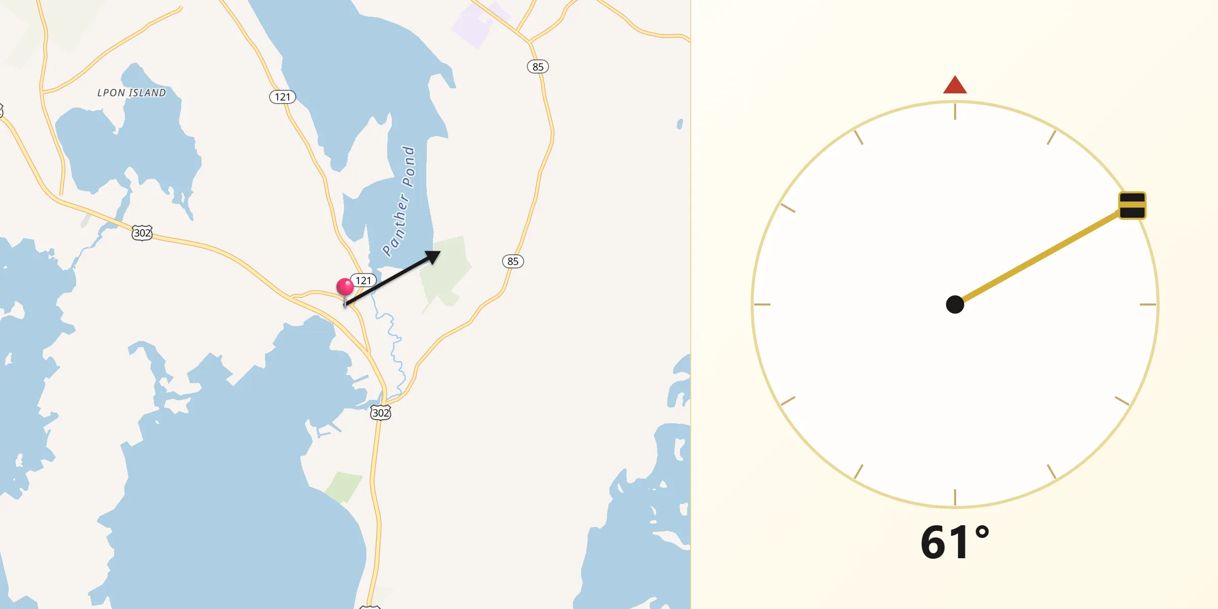 Qibla Direction from Raymond