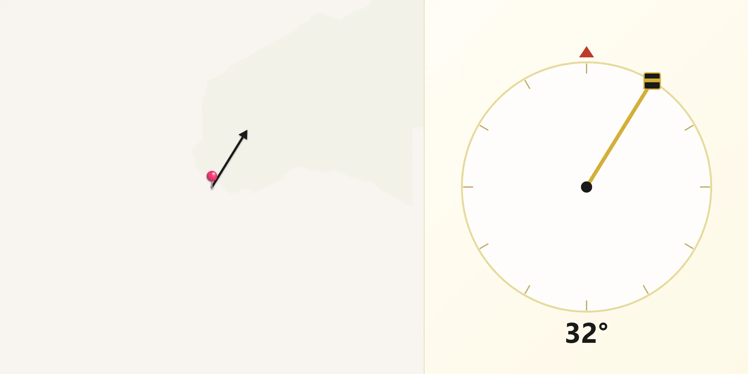Qibla Direction from Washakie