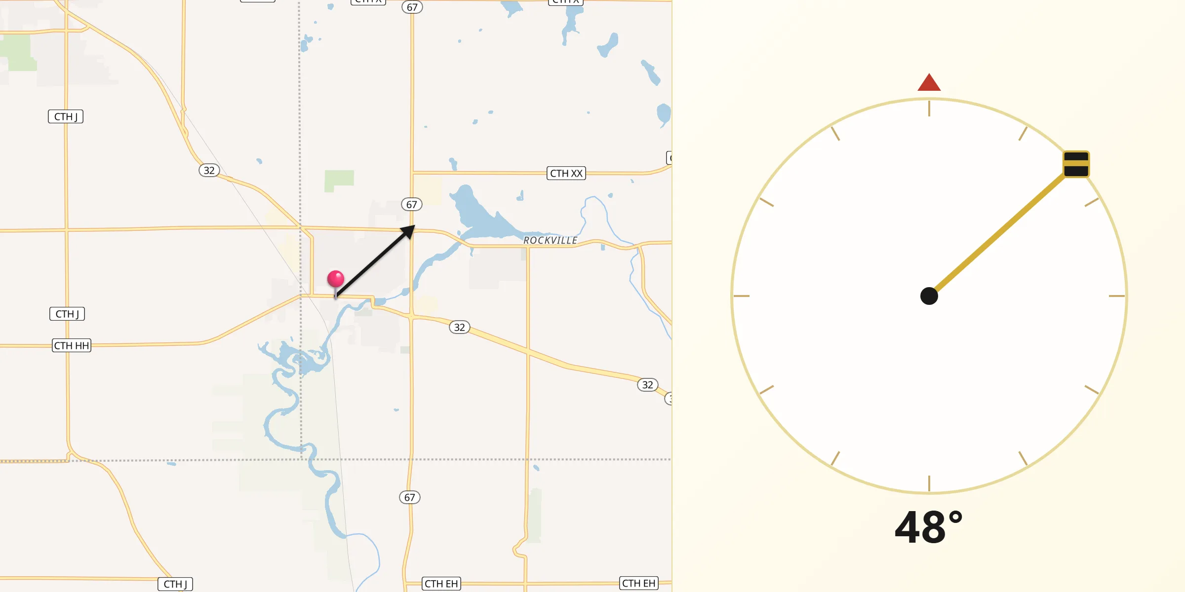 Qibla Direction from Kiel