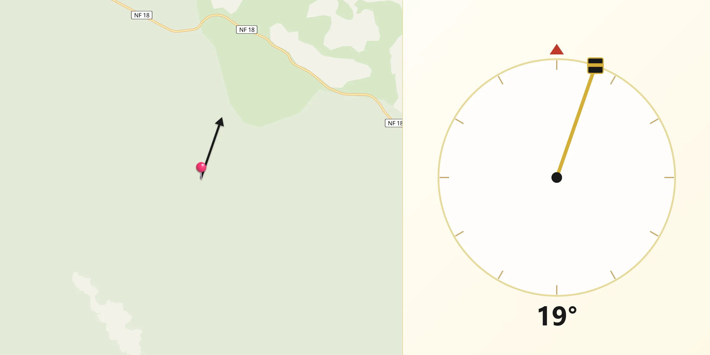 Qibla Direction from Deschutes
