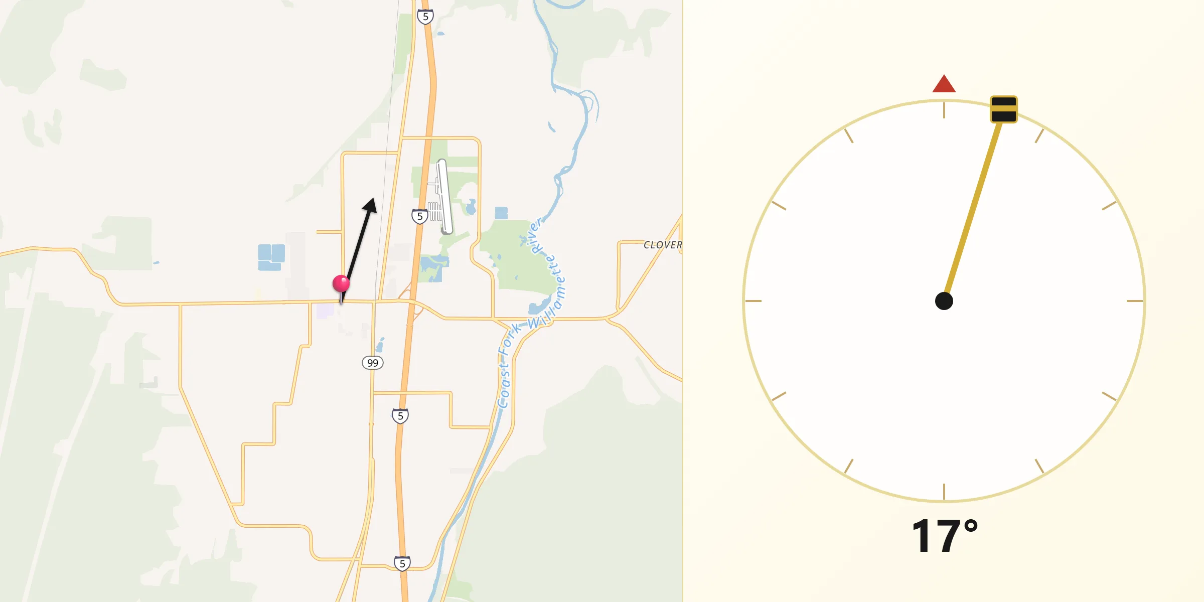 Qibla Direction from Creswell