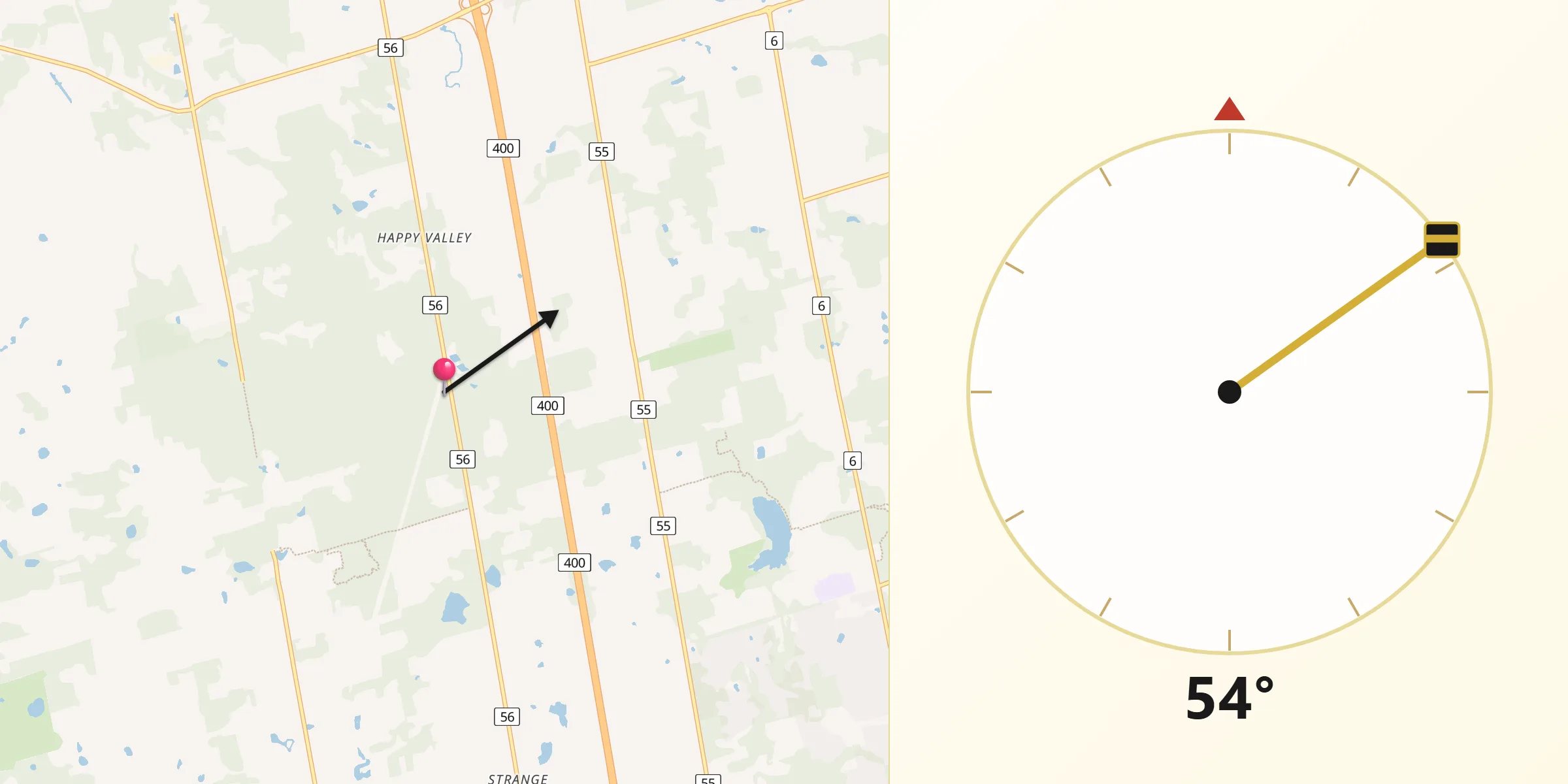 Qibla Direction from King