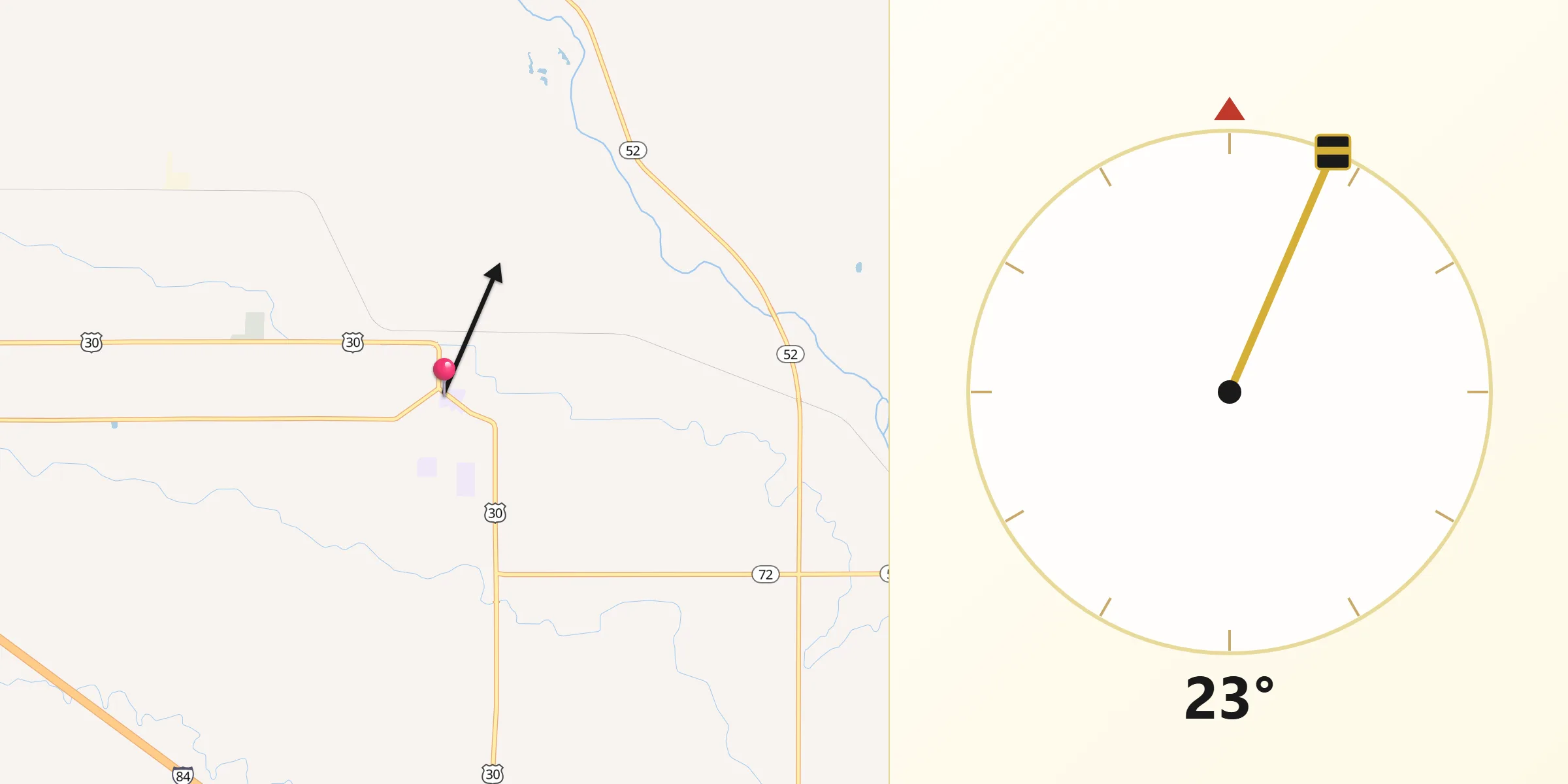 Qibla Direction from New Plymouth