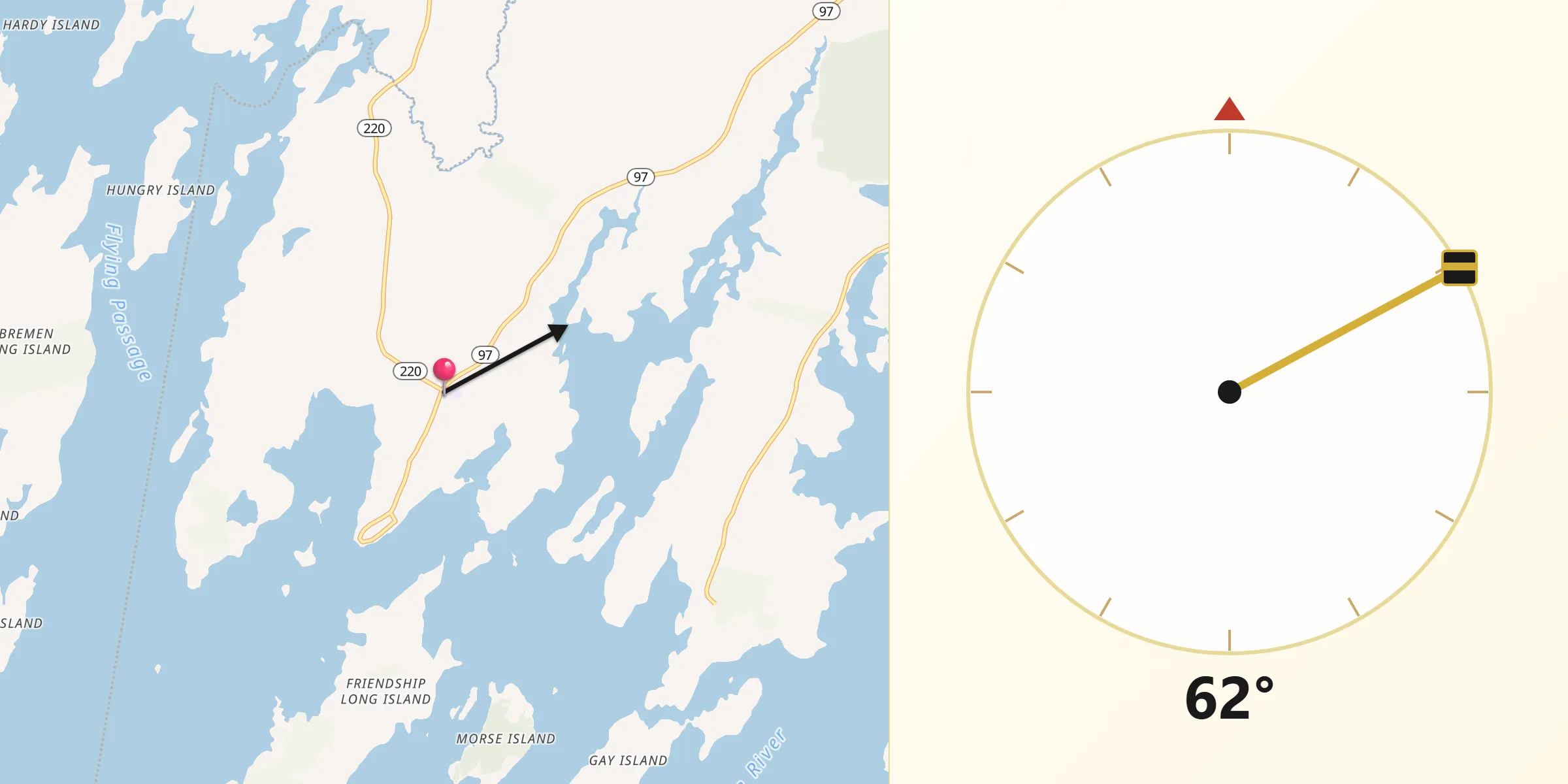 Qibla Direction from Friendship