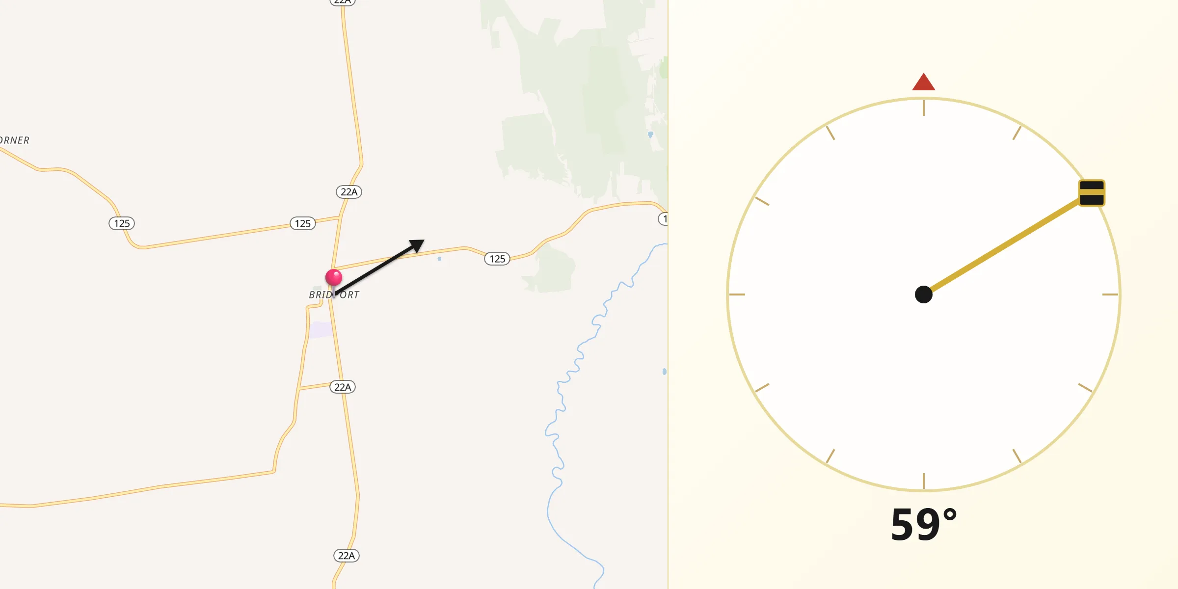 Qibla Direction from Bridport