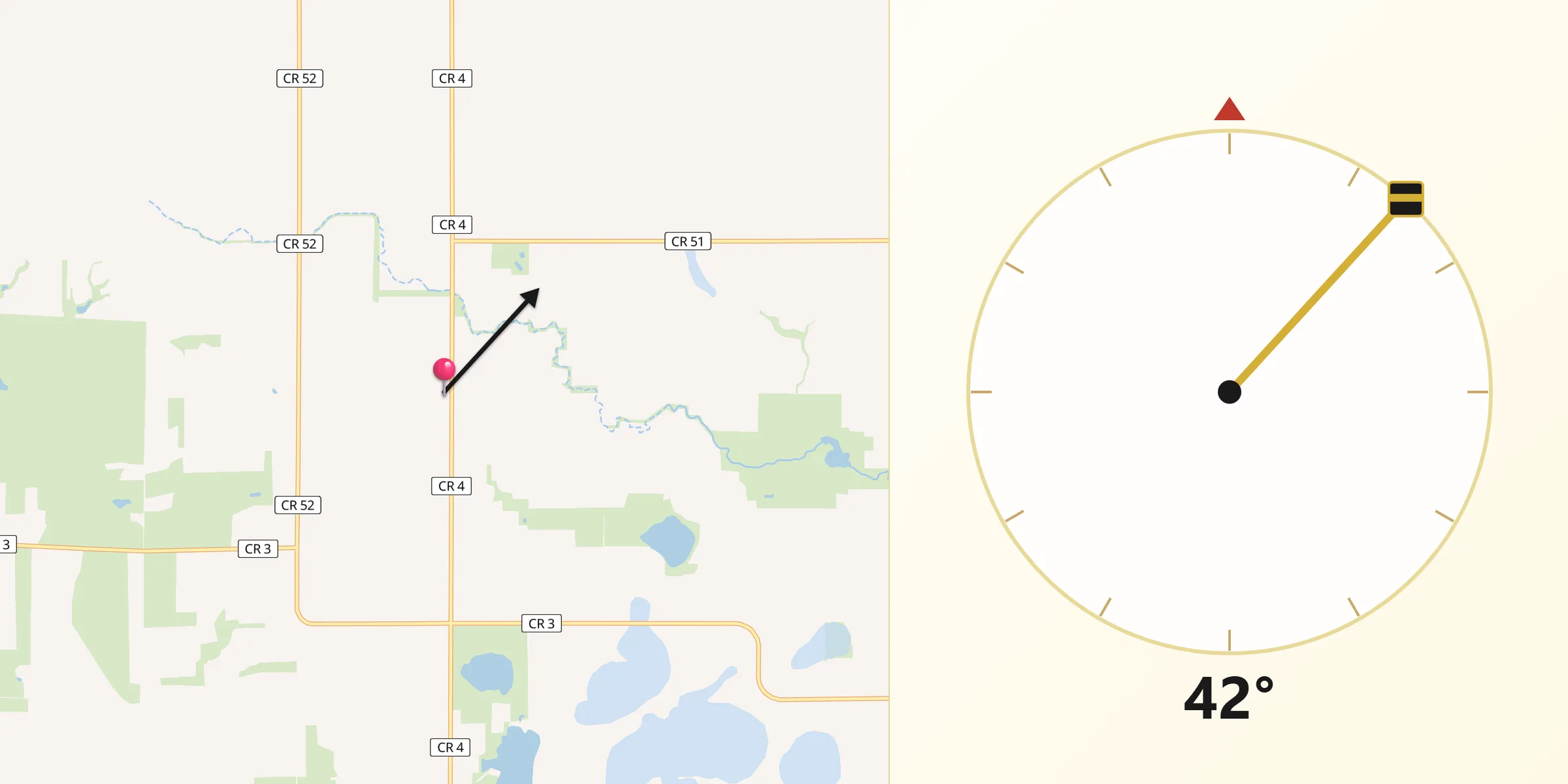Qibla Direction from Cottonwood County