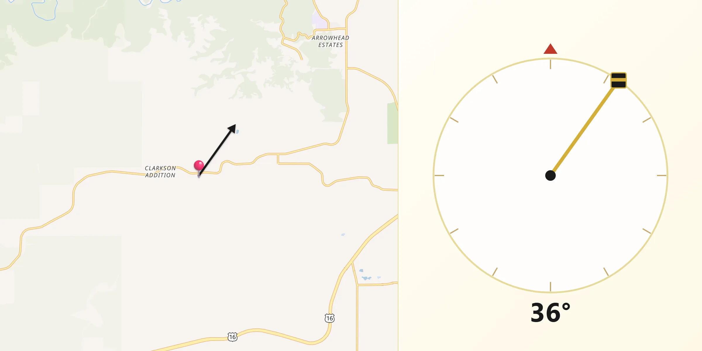 Qibla Direction from Colonial Pine Hills