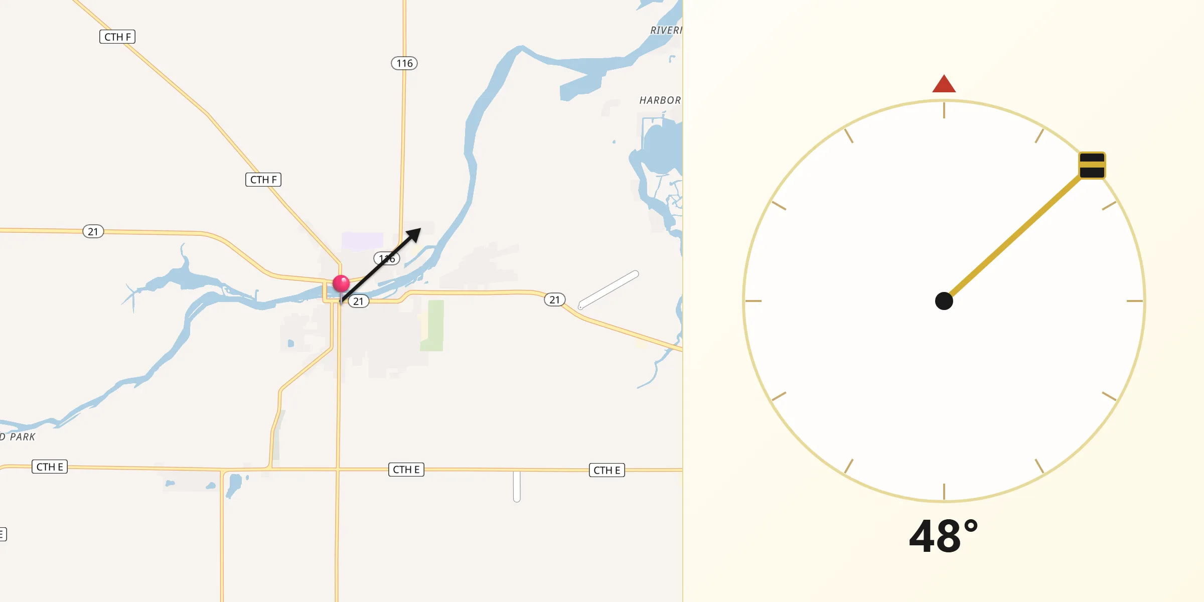 Qibla Direction from Omro