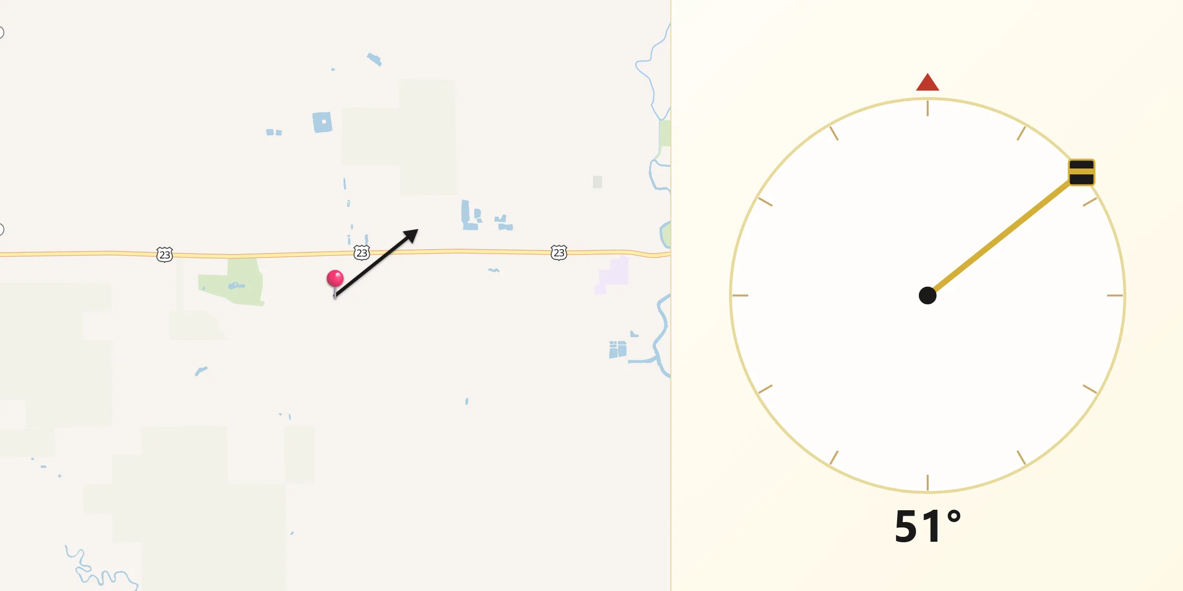 Qibla Direction from Arenac