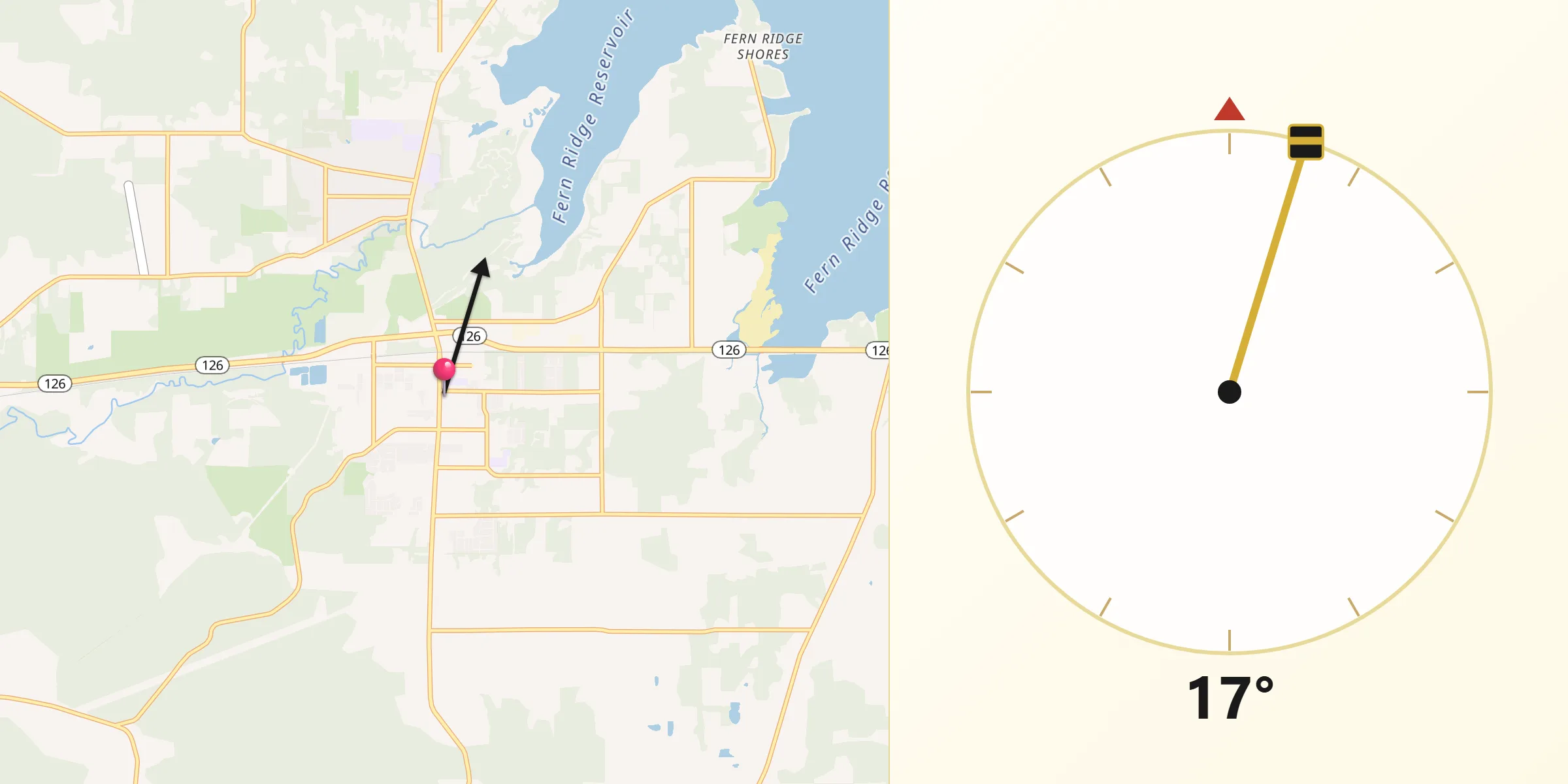 Qibla Direction from Veneta