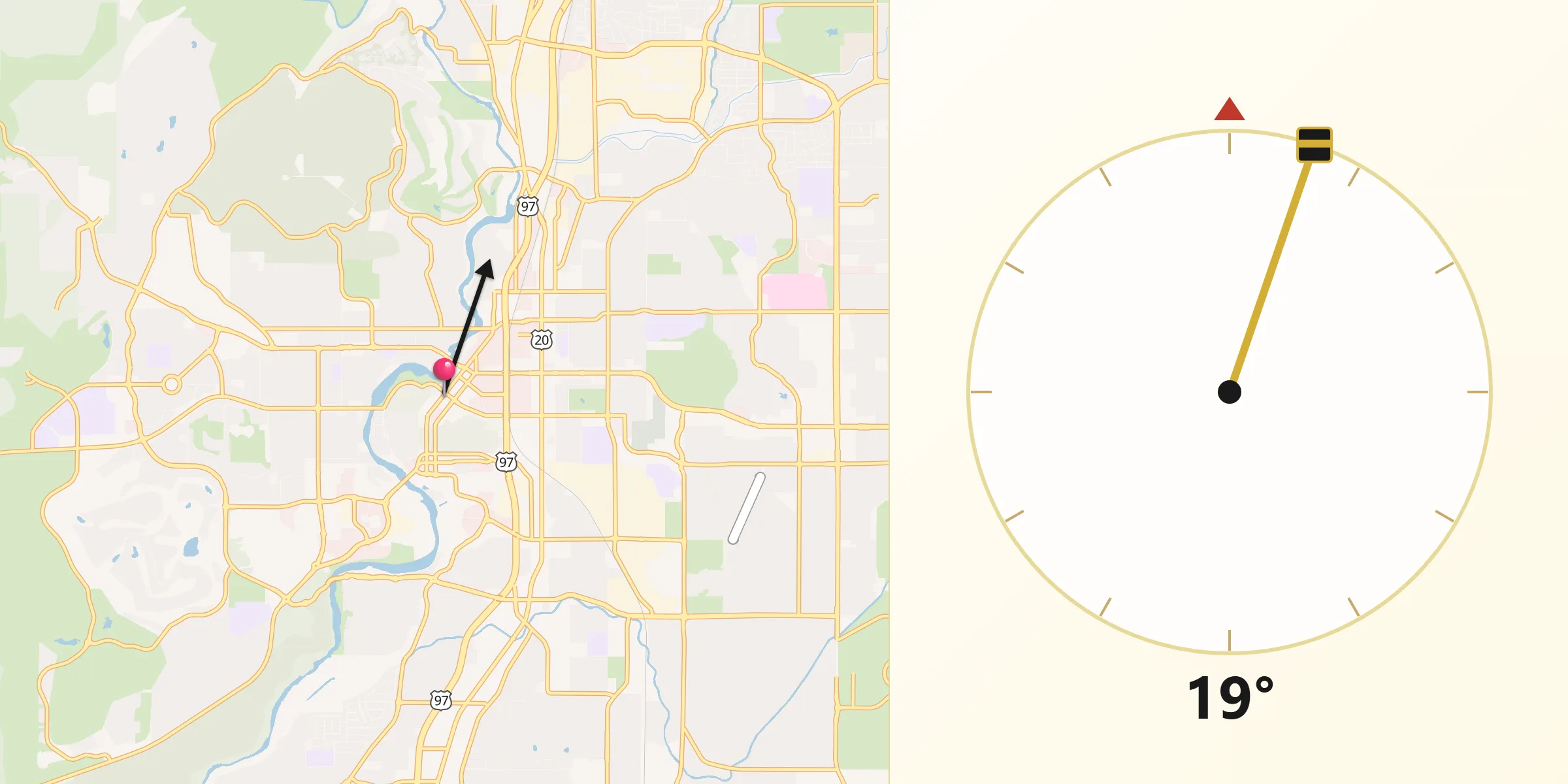 Qibla Direction from Bend