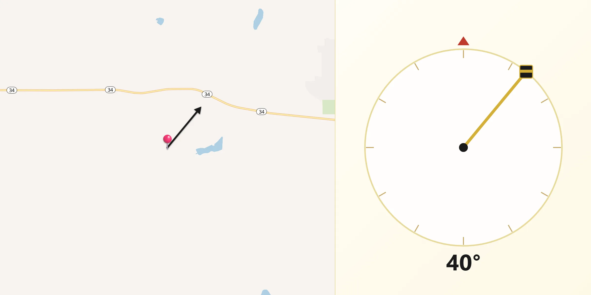Qibla Direction from Jerauld
