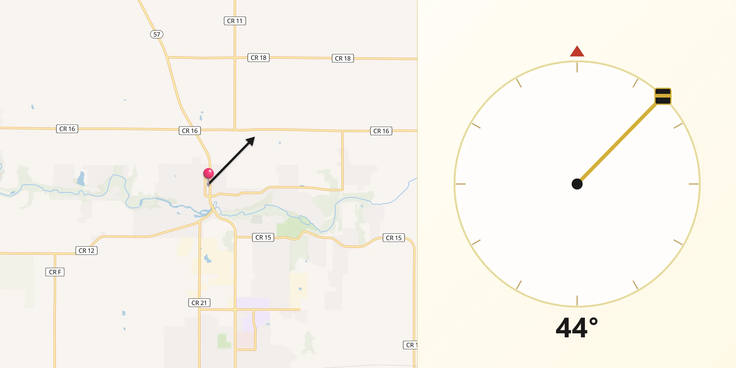 Qibla Direction from Mantorville